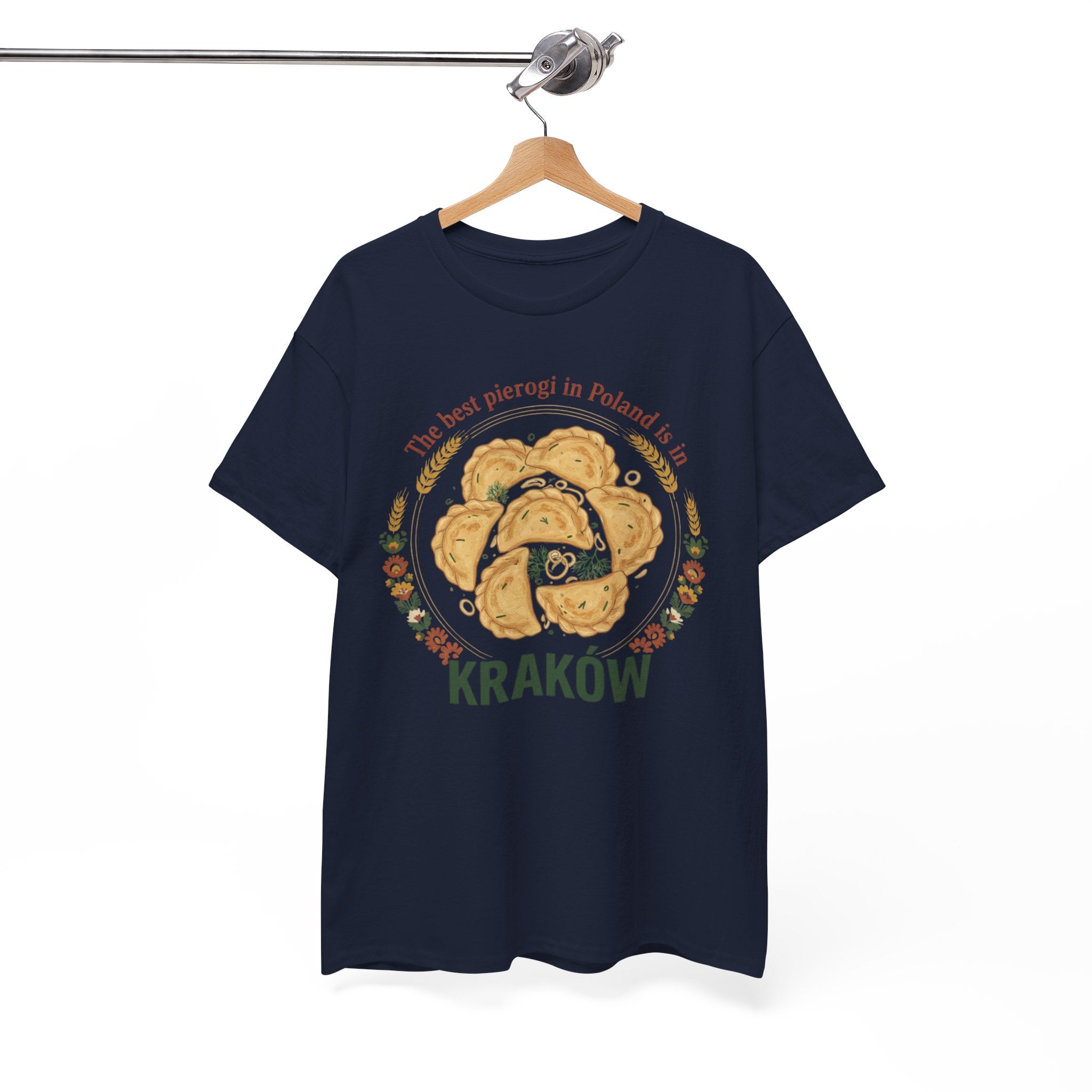 Kraków Pierogi Graphic Tee — "The best pierogi in Poland is in KRAKÓW" T-Shirt