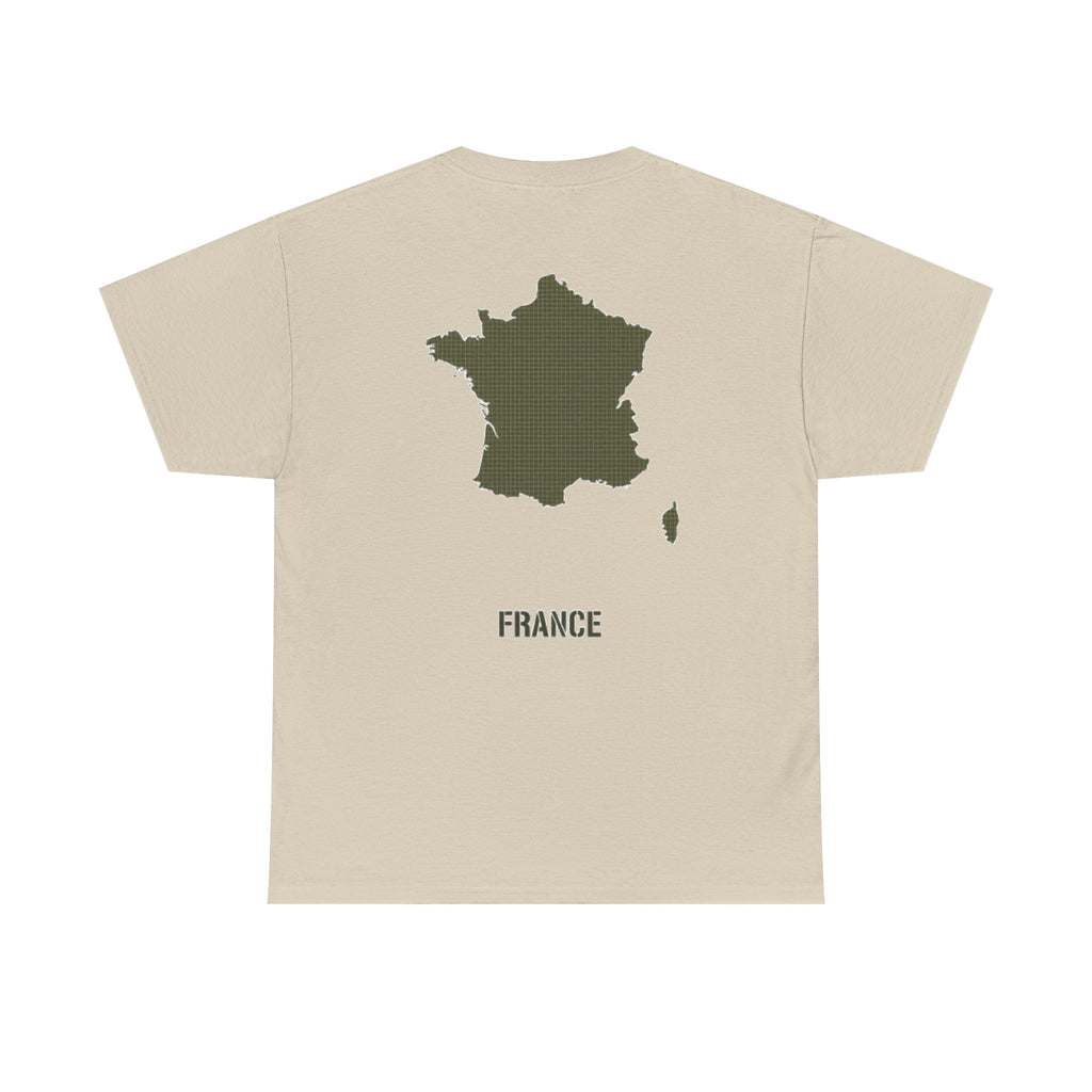 France Map T‑Shirt — Minimal Grunge Outline Tee