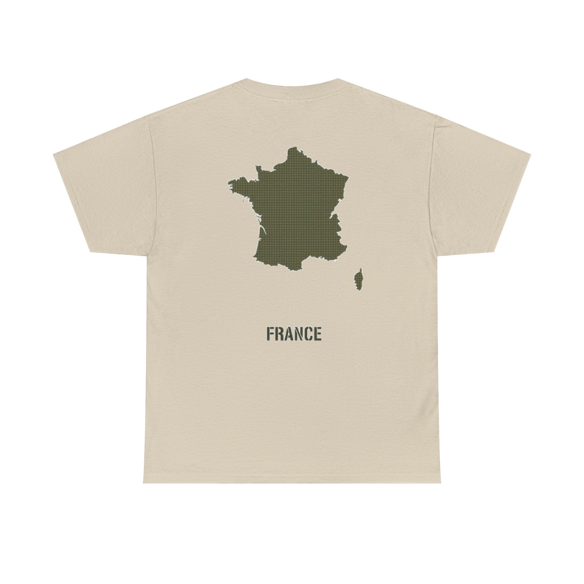 France Map T‑Shirt — Minimal Grunge Outline Tee
