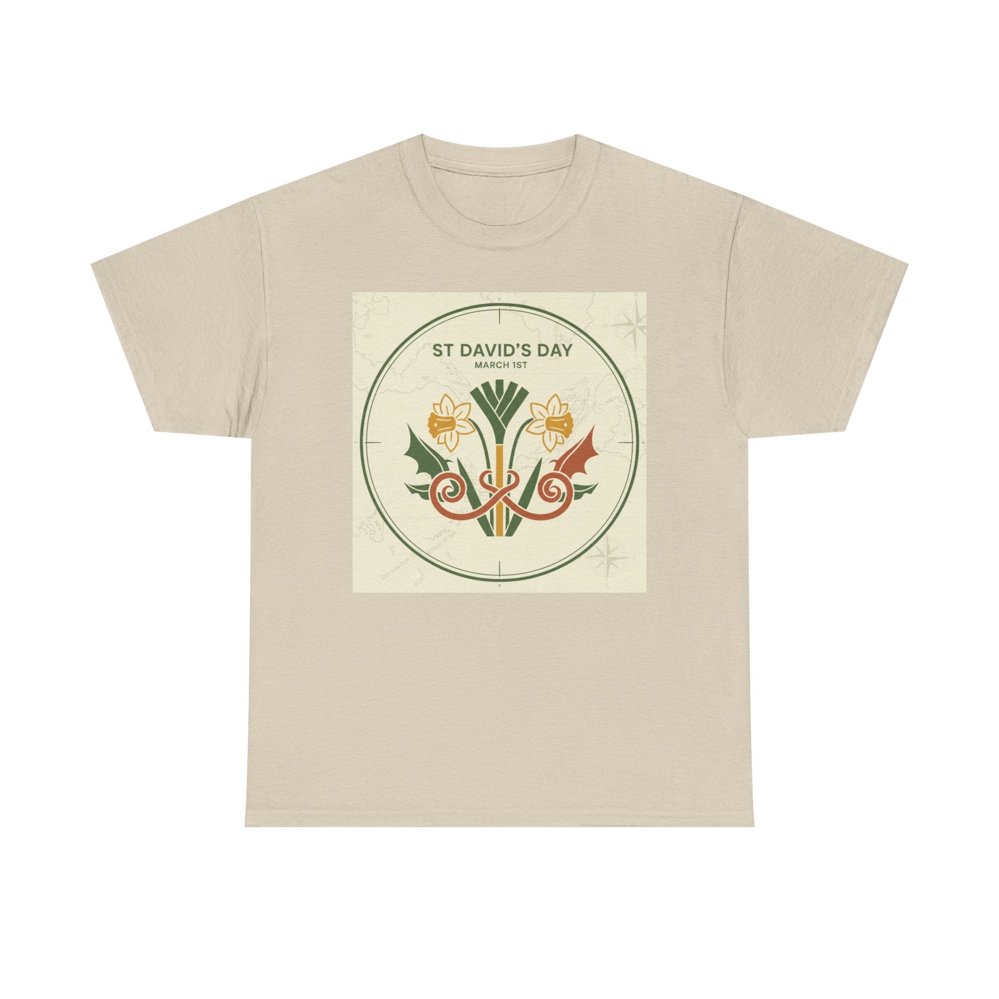 St. David's Day Floral Tee — Welsh Daffodil & Leek Celebration Shirt