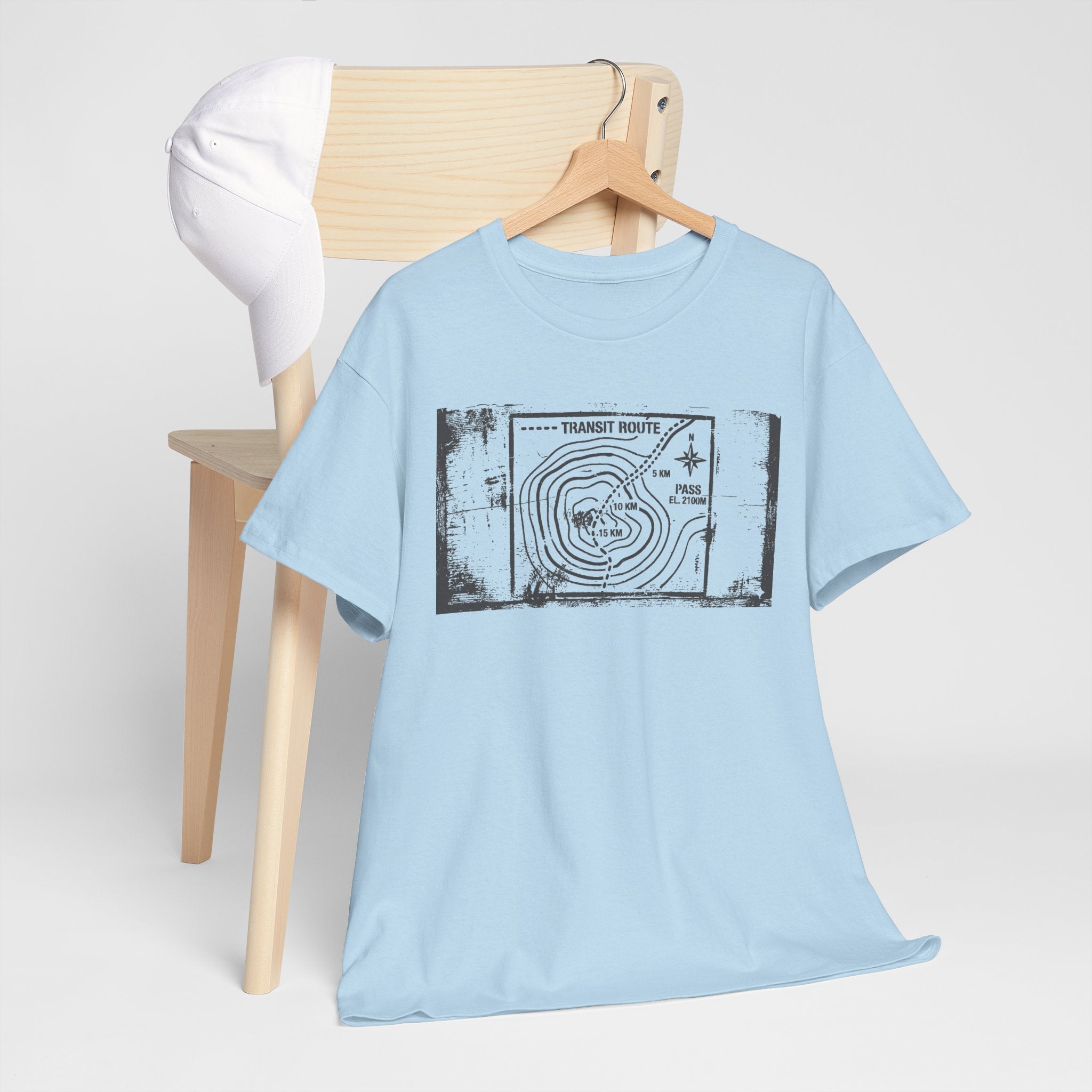 Retro Transit Route Adventure T-Shirt — Vintage Travel Map Graphic Tee