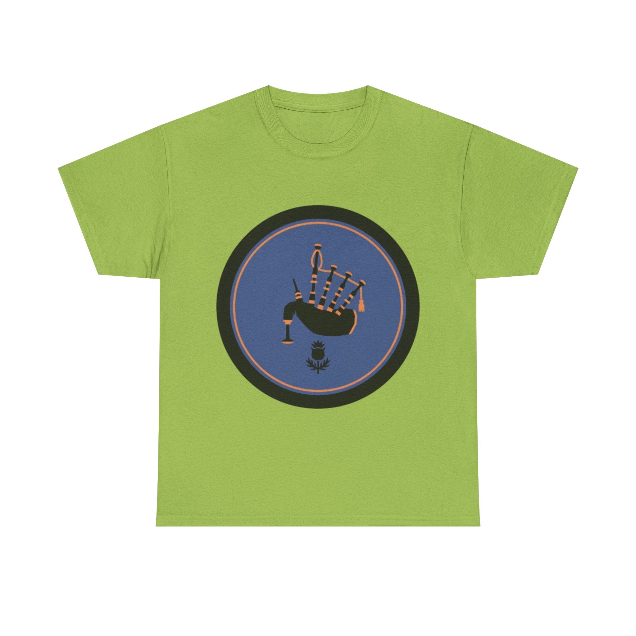 Bagpipes Crest T‑Shirt — Scottish Pride Circle Logo Tee