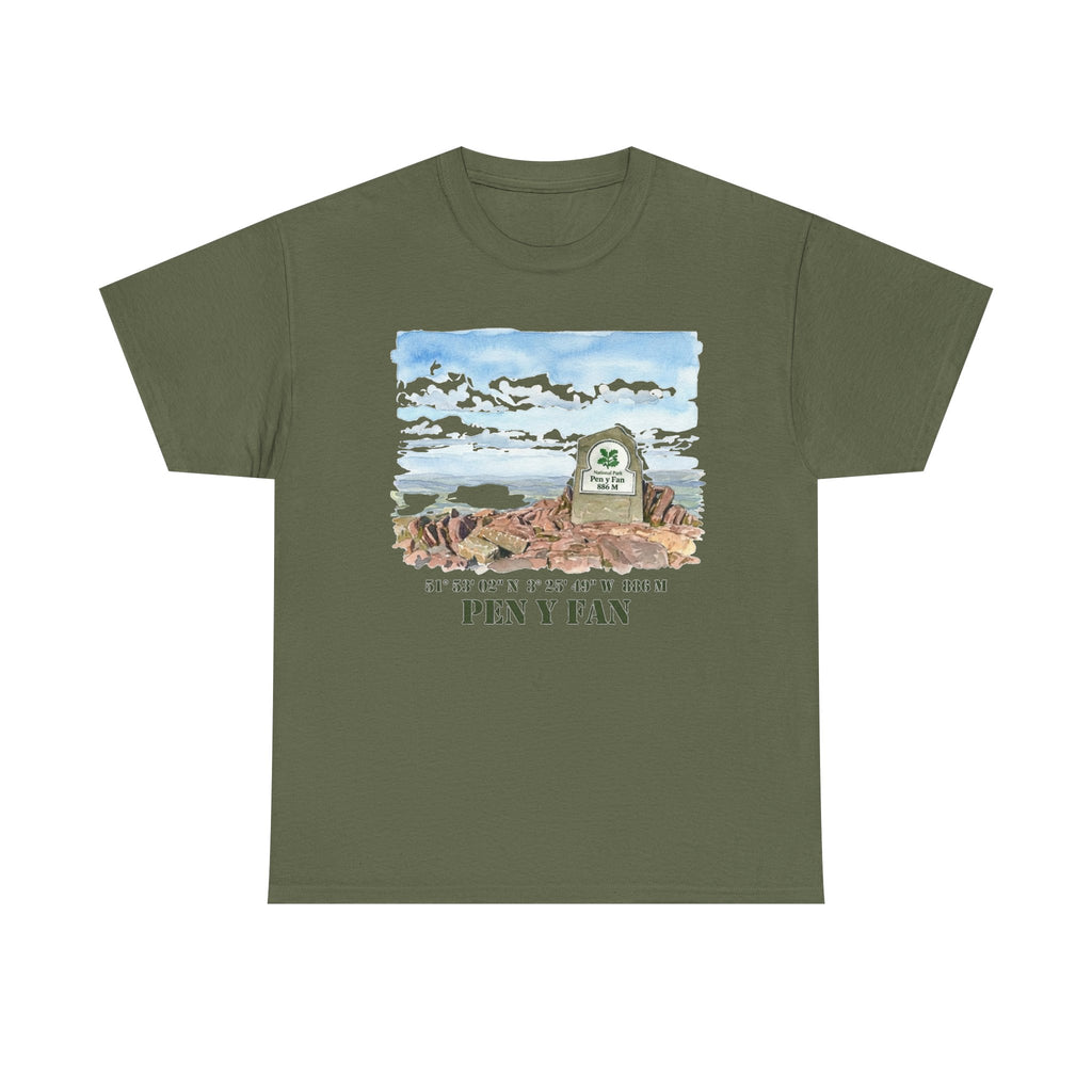 Pen y Fan Landscape T‑Shirt — Wales Mountain Hiking Souvenir Tee