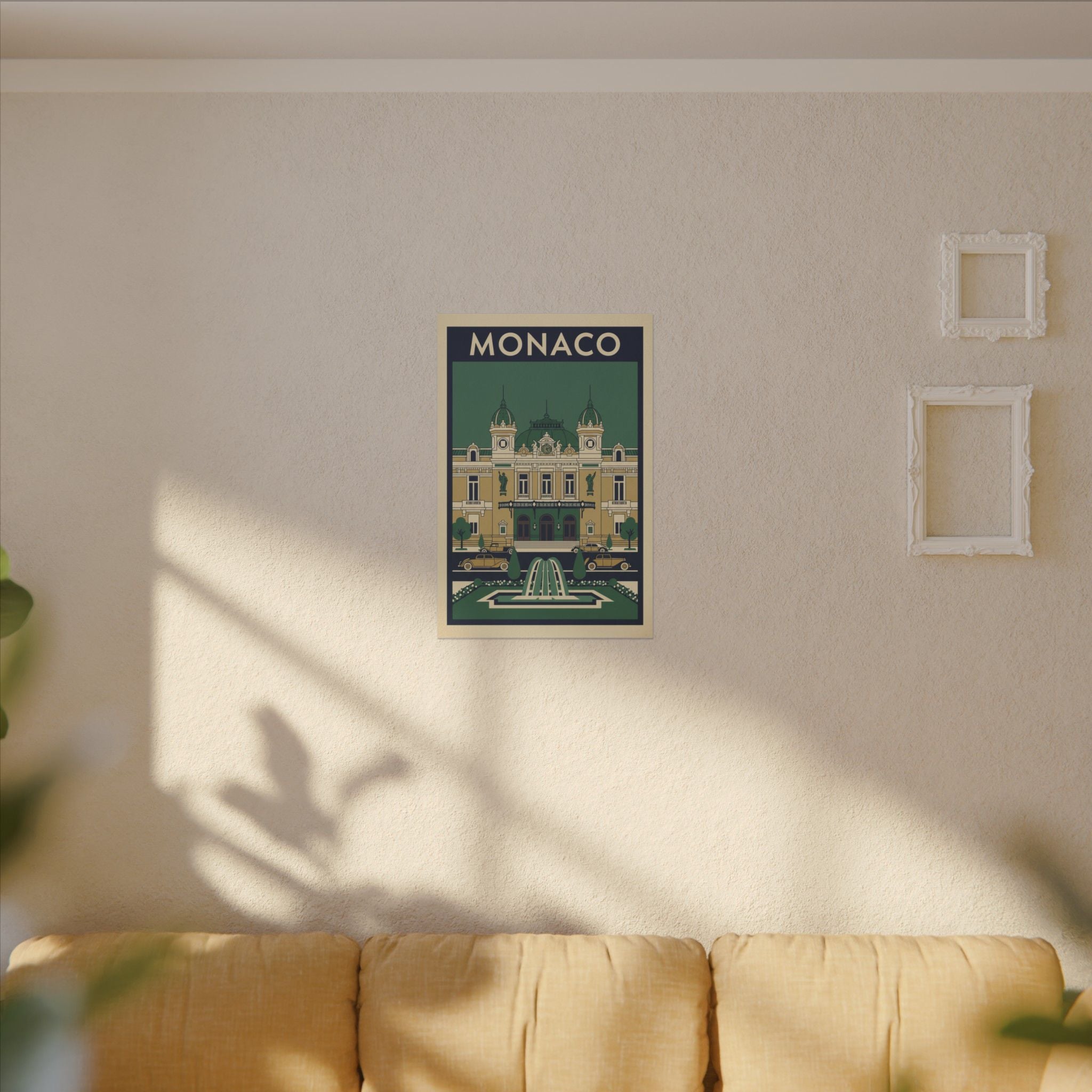 Monaco Vintage Travel Poster Canvas