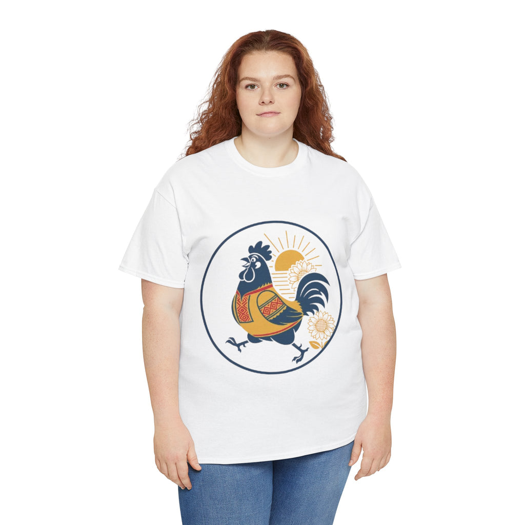 Rooster Sunburst Graphic Tee — Vintage Farmhouse Rooster T-Shirt