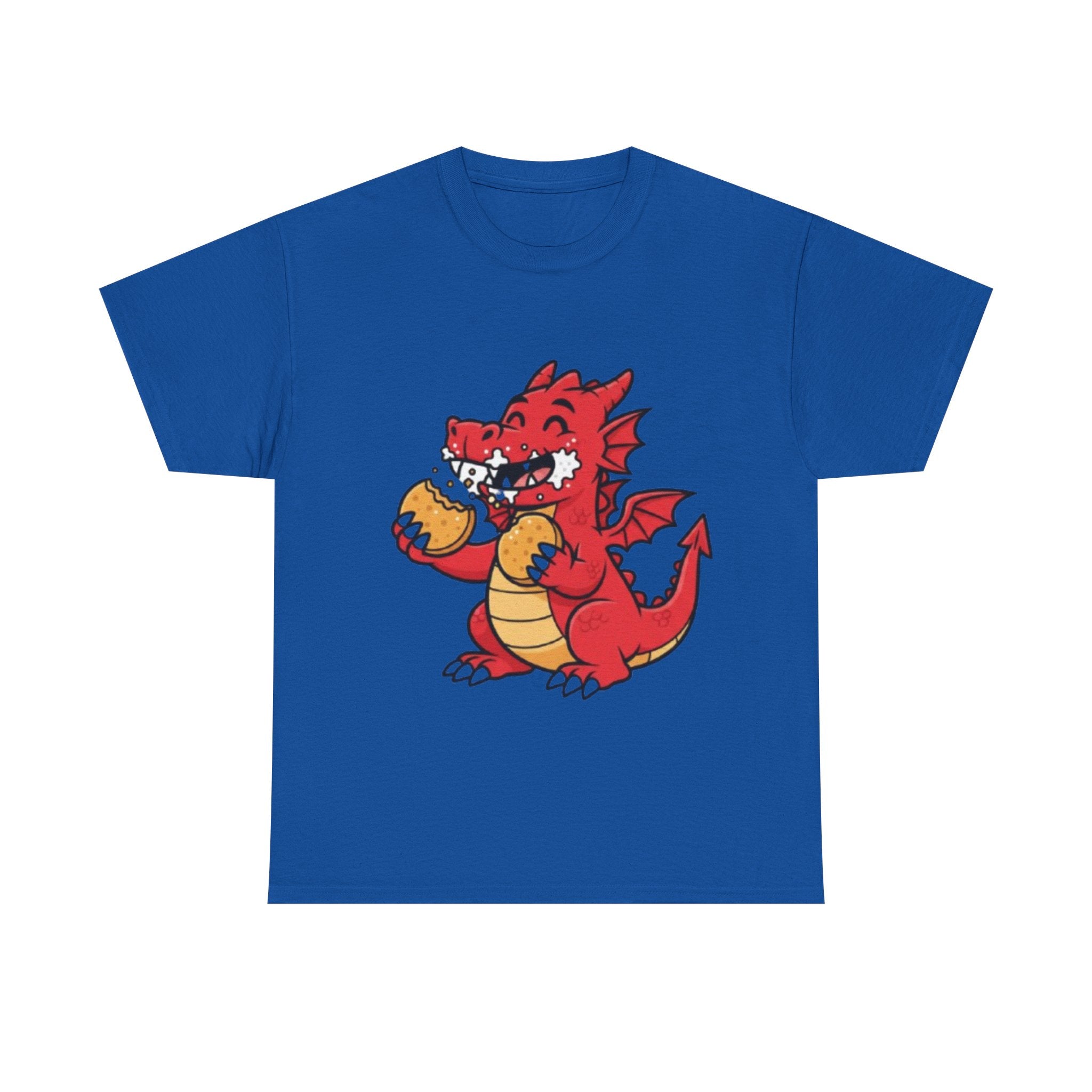 Red Dragon Eating Tacos T-Shirt — Cute Cartoon Taco Lover Tee