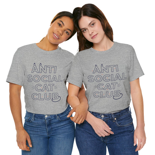 Anti Social Cat Club typography T-shirt