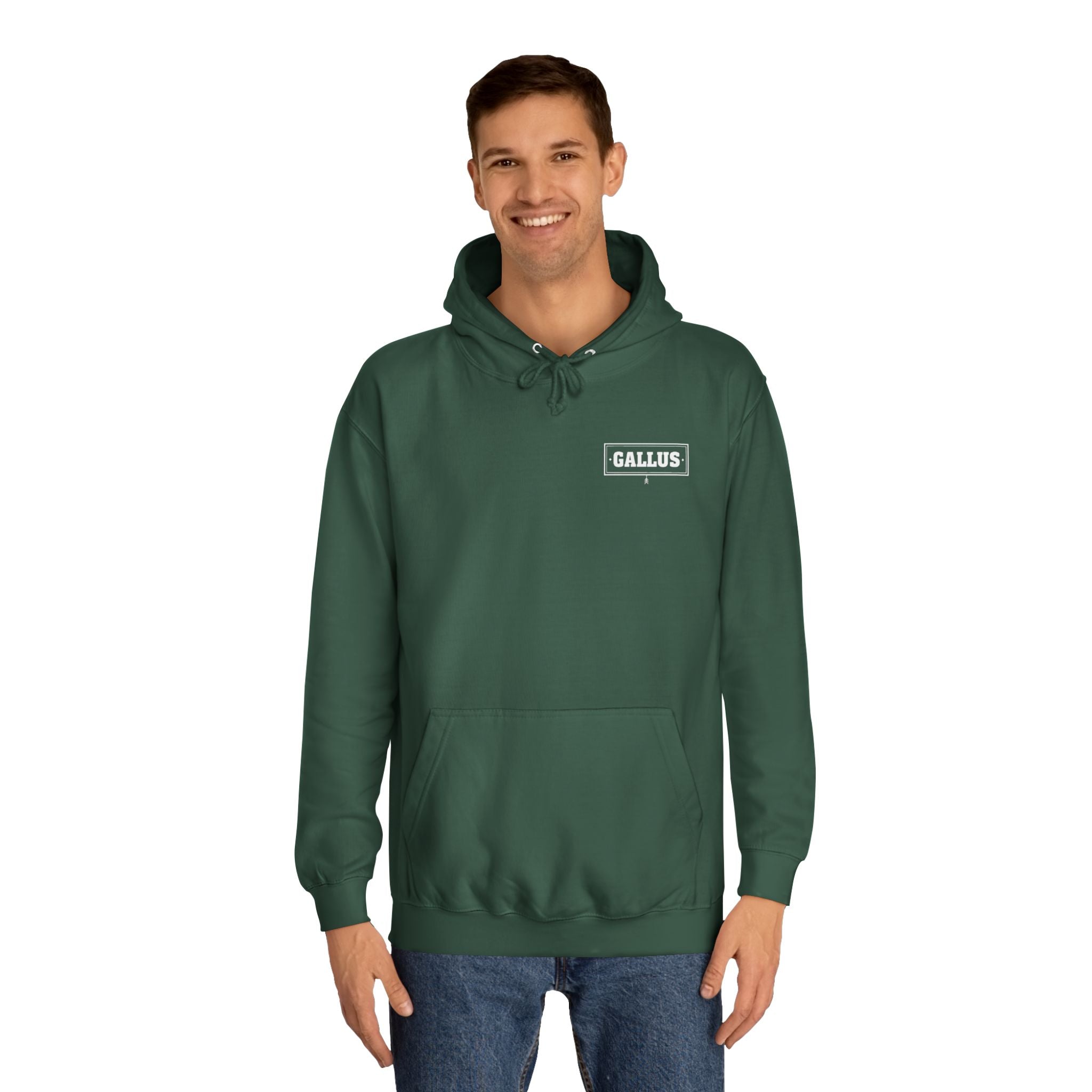 Gallus Mountain Hoodie — Forest Green College Logo Pullover