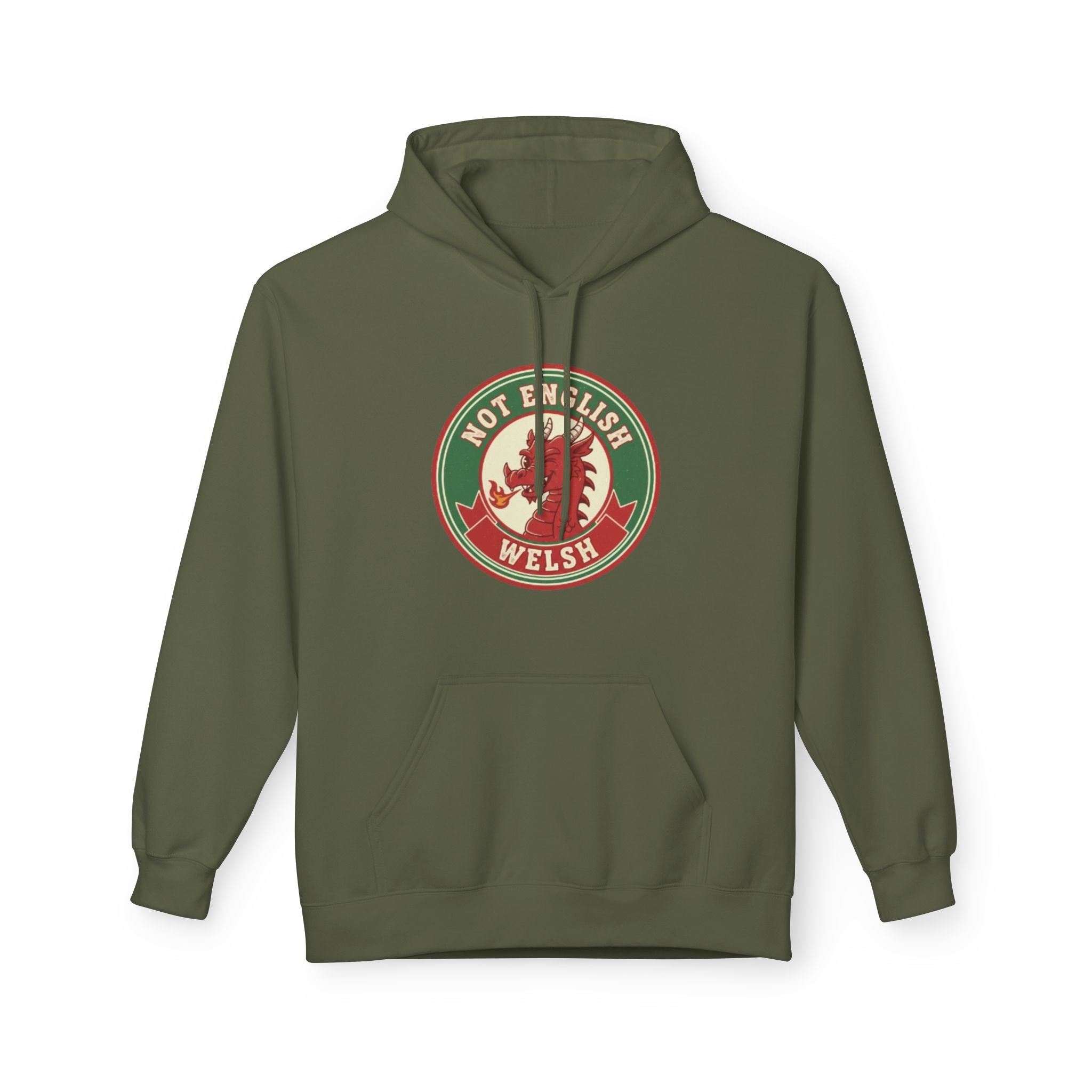 Not English — Welsh Lion Hoodie