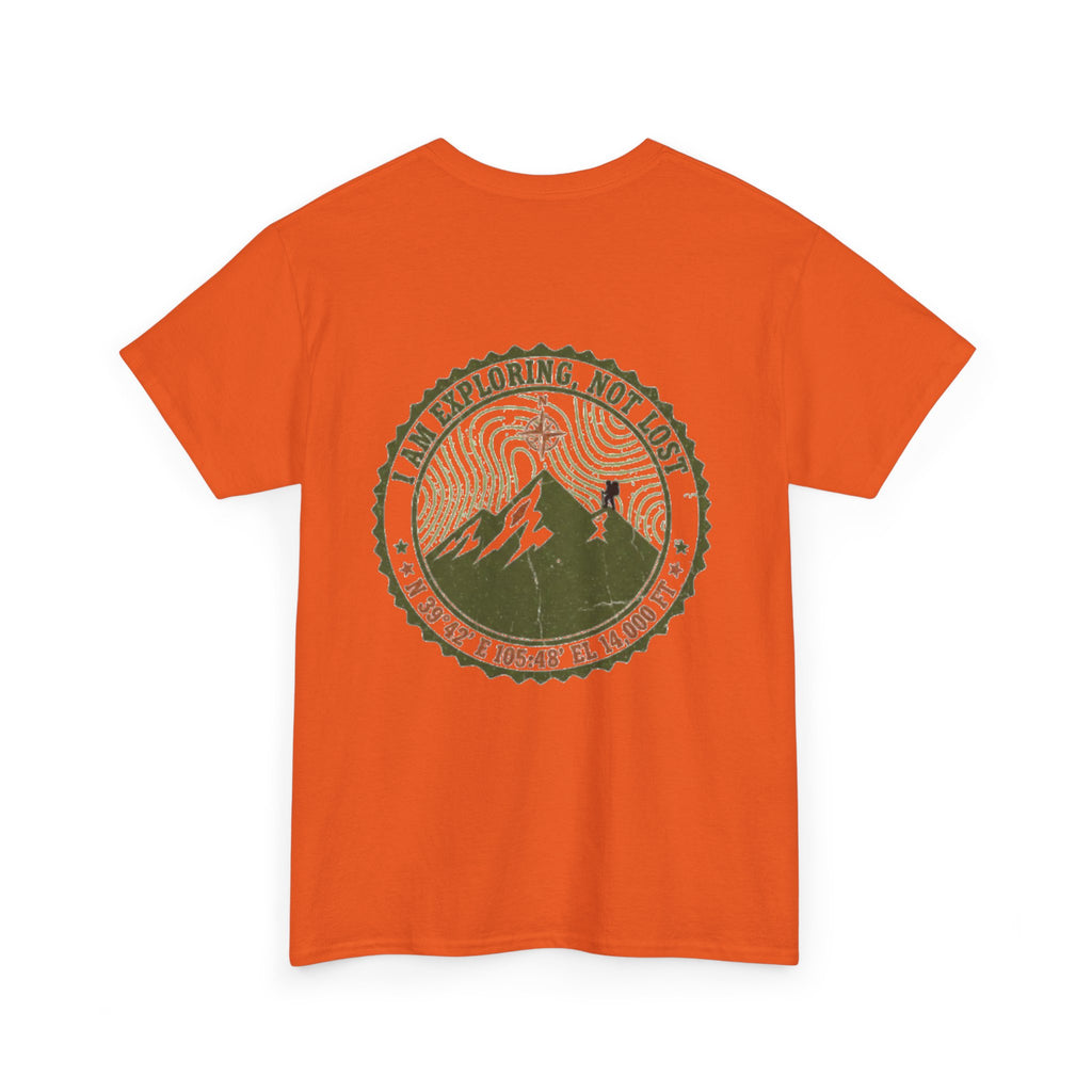 Adventure Mountain Tee – "I Am Exploring, Not Lost" Graphic T-Shirt