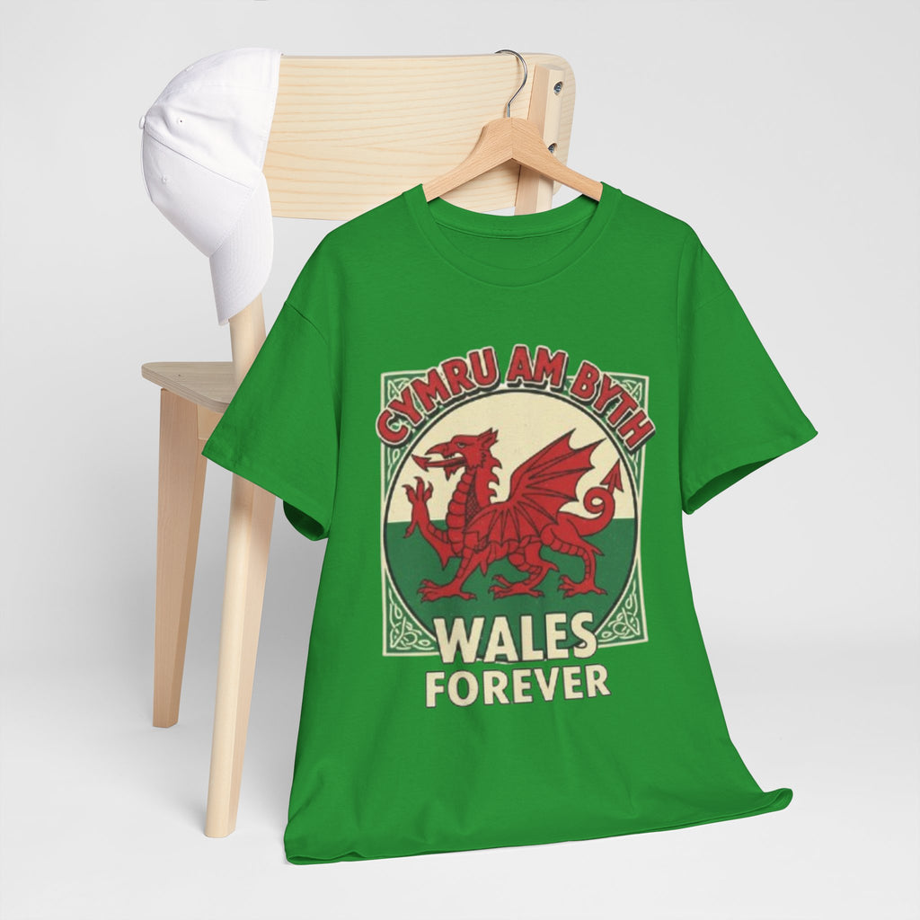 Wales Forever T-Shirt — Cymru Am Byth Retro Welsh Dragon Tee