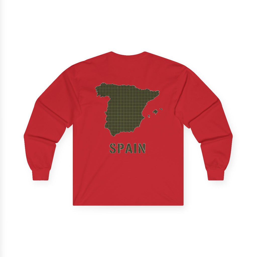 Spain Map Long Sleeve Tee — Gallus Logo Travel Shirt