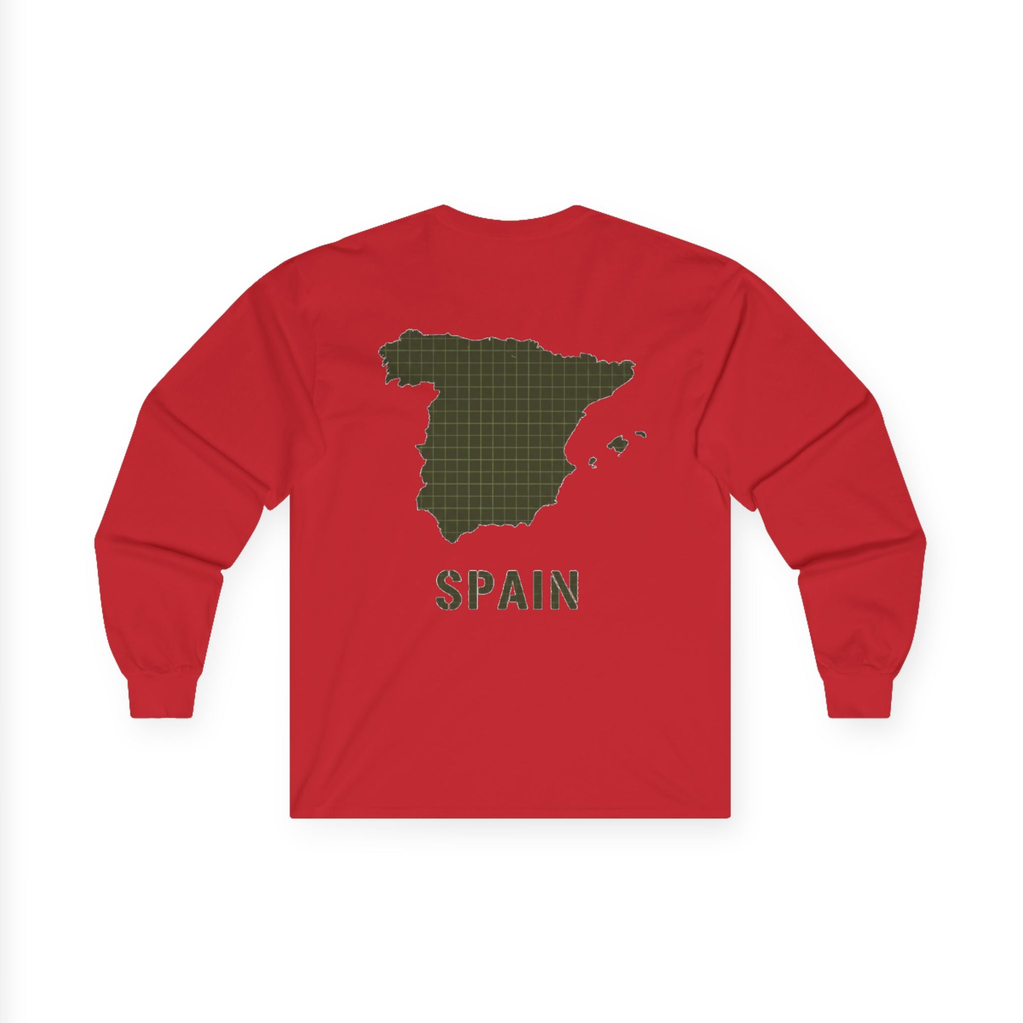 Spain Map Long Sleeve Tee — Gallus Logo Travel Shirt