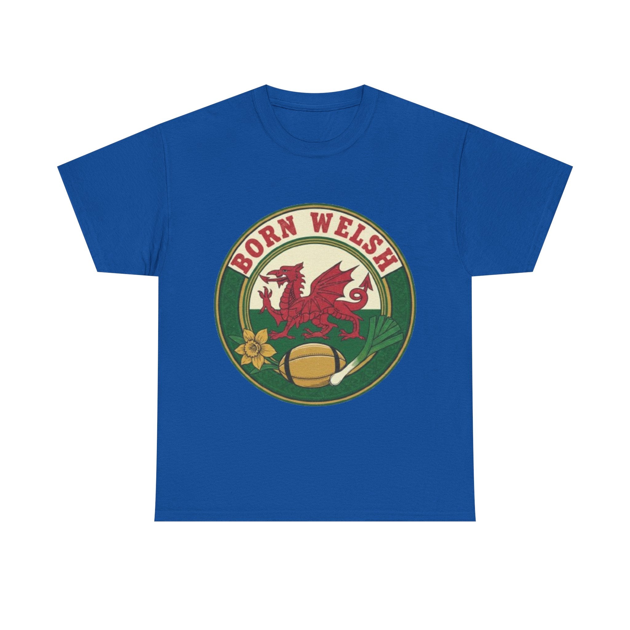Born Welsh T-Shirt — Retro Welsh Dragon Heritage Tee