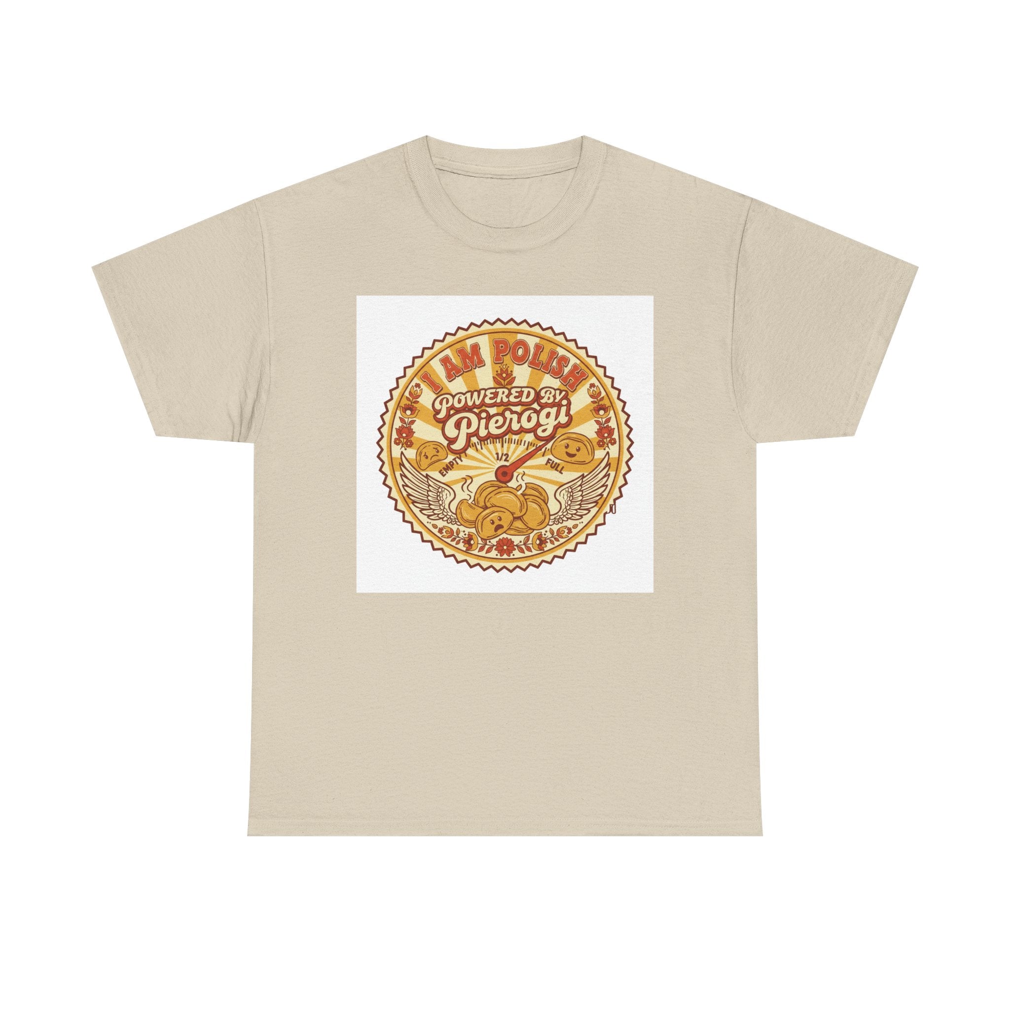 Pierogi Powered Tee — "All Power to Pierogi" Retro Food Lover T-Shirt