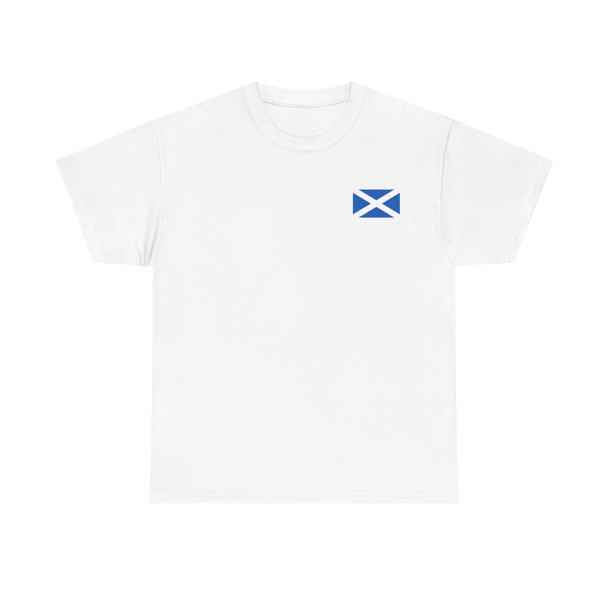 Scottish and Proud T-Shirt — Stag Crest with Saltire Flag