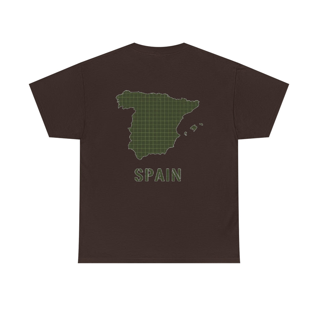Gallus Spain Map T‑Shirt — Vintage Grid Spain Map Tee