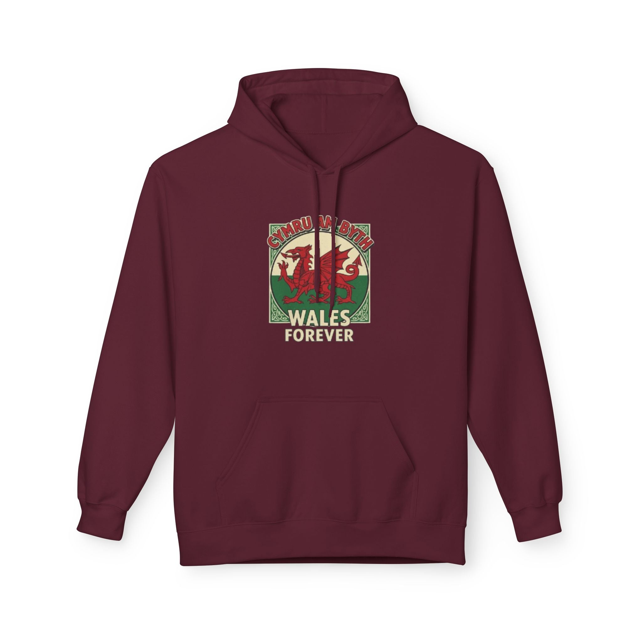 Wales Forever Hoodie — Vintage Welsh Dragon Graphic