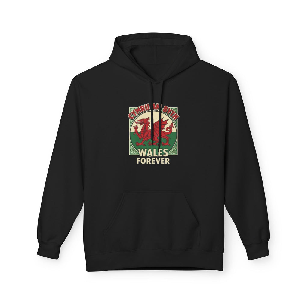 Wales Forever Hoodie — Vintage Welsh Dragon Graphic
