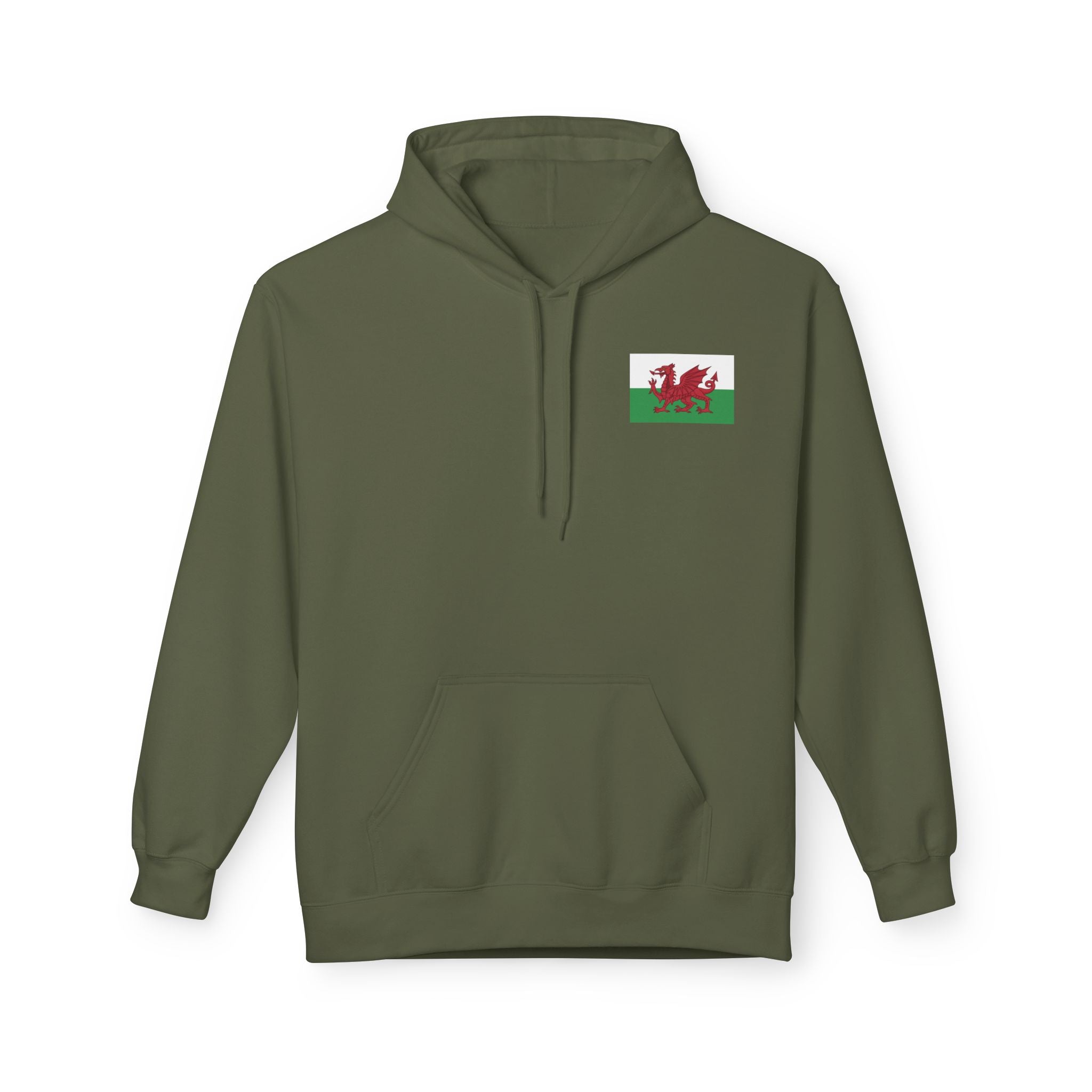 Welsh Dragon Drinking Beer Hoodie — Rugby Pub Fan Pullover