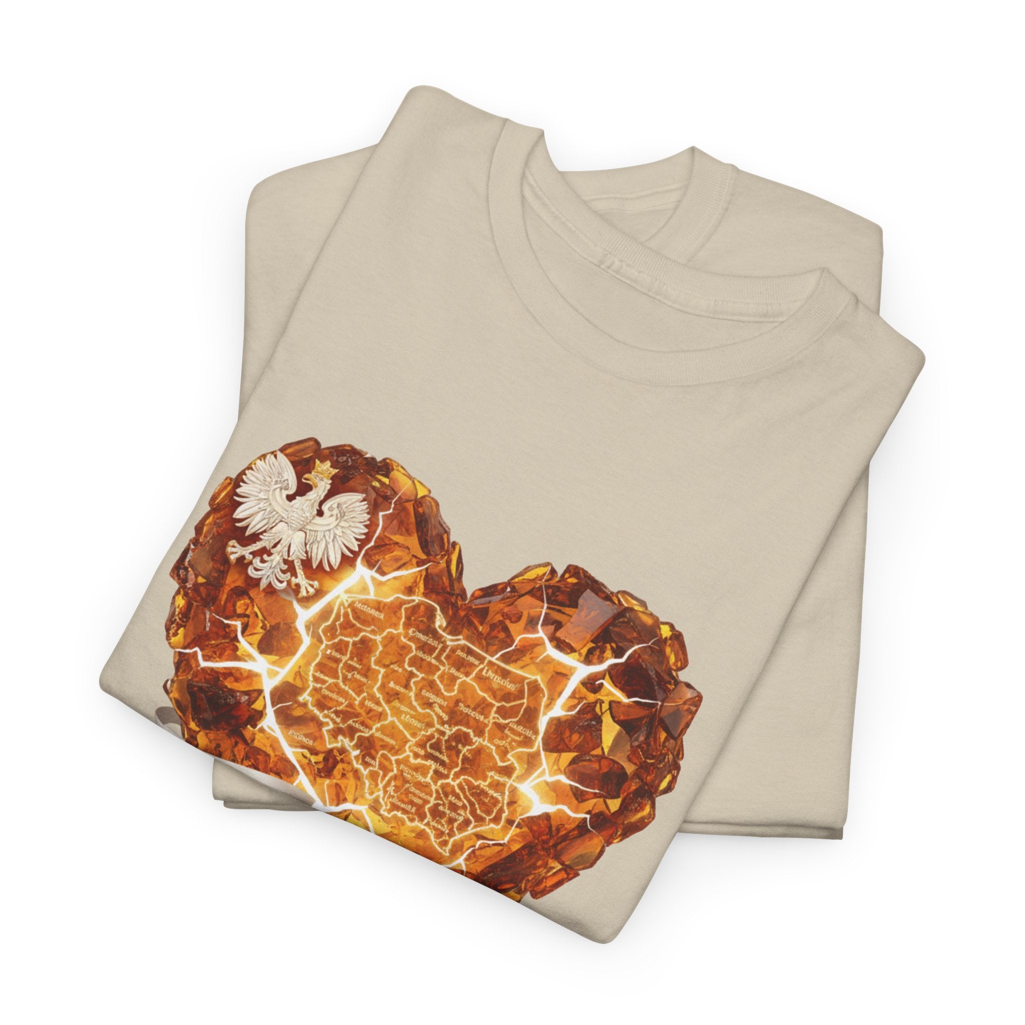 Polish Pride Heart Flame Tee | Polska Heritage T-Shirt