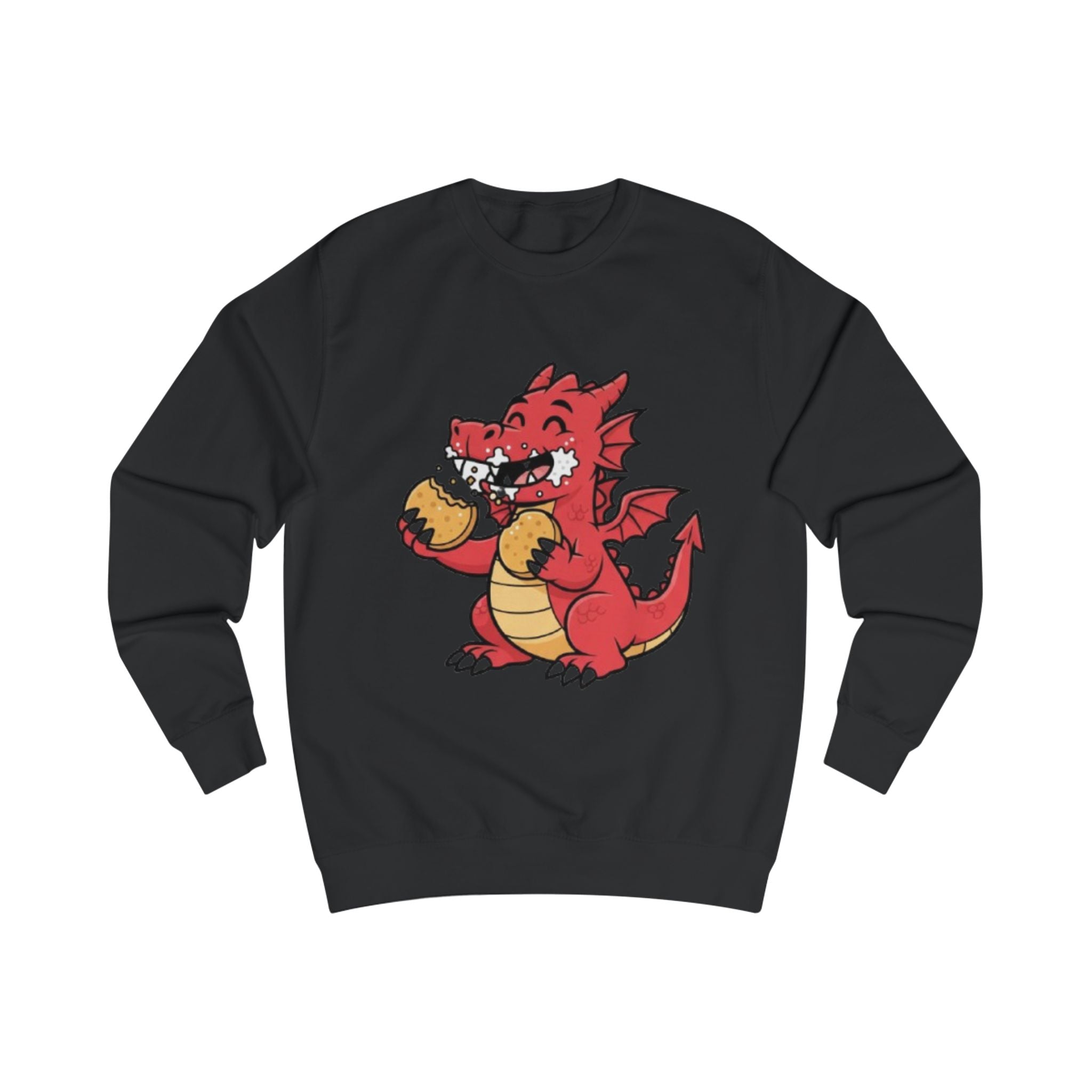 Cute Red Dragon Eating Pizza Sweatshirt