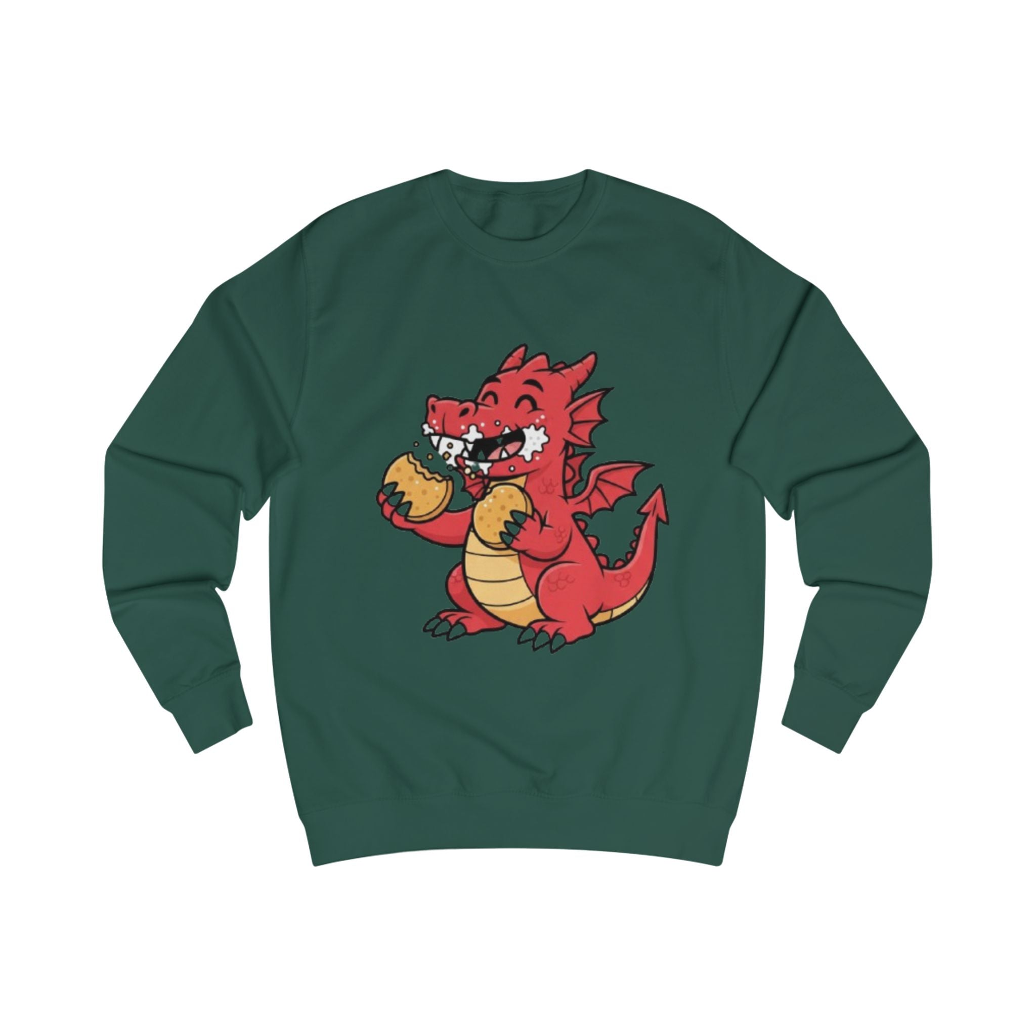 Cute Red Dragon Eating Pizza Sweatshirt