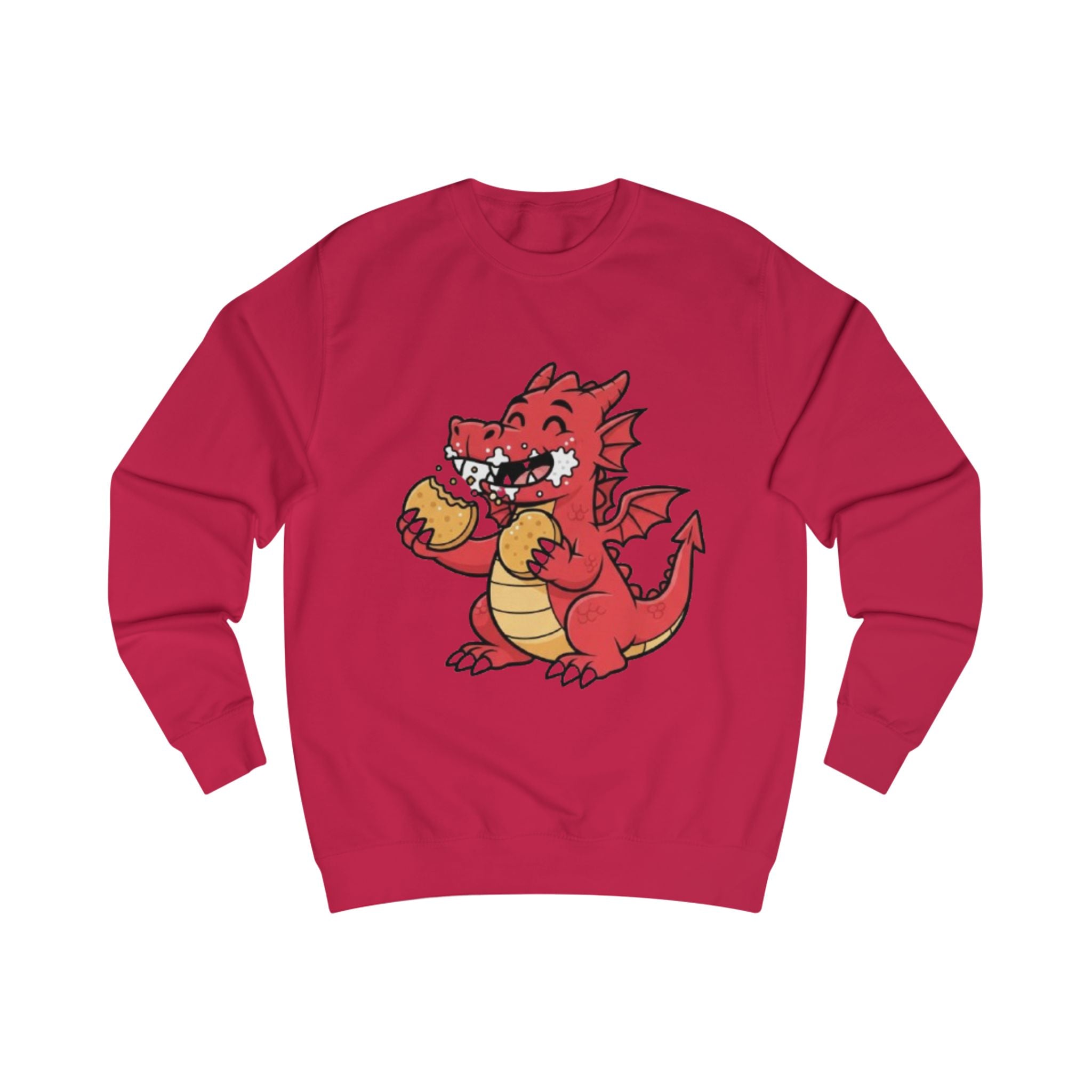 Cute Red Dragon Eating Pizza Sweatshirt