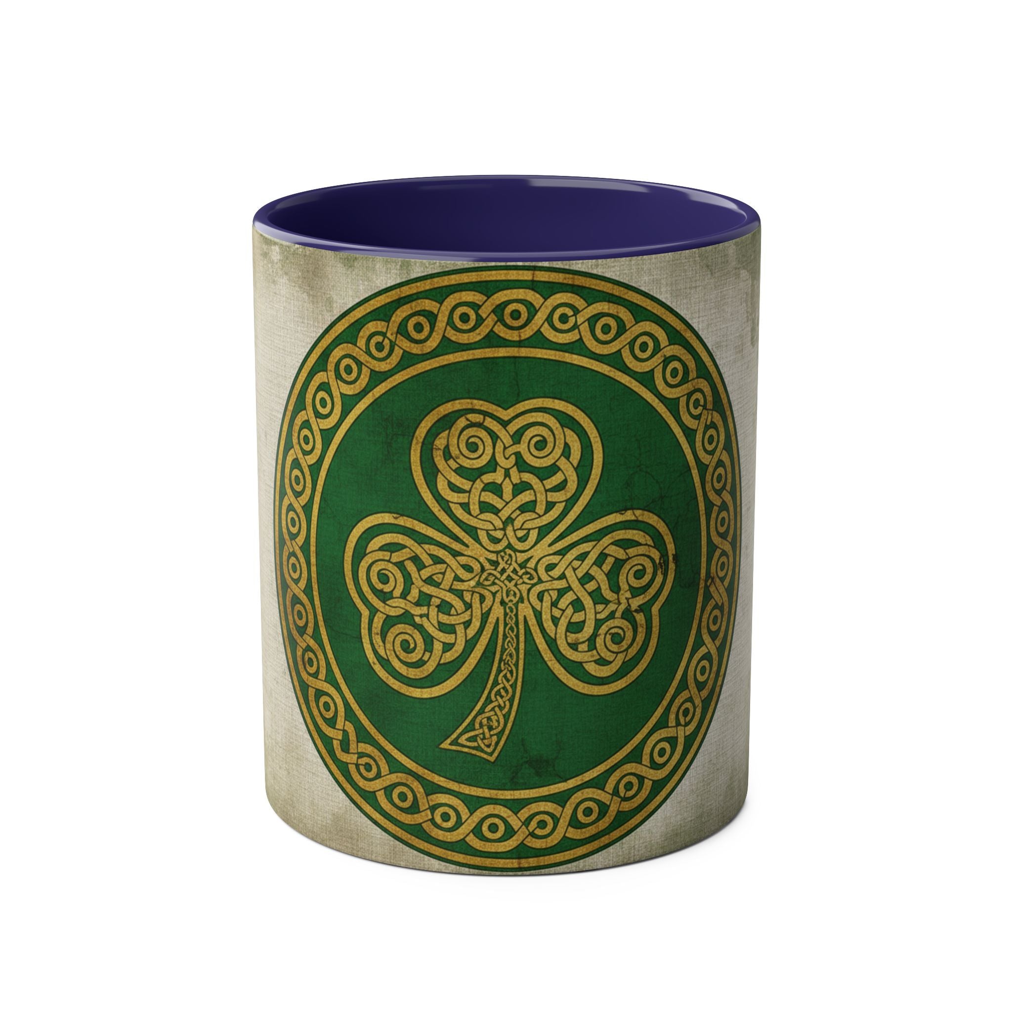 Celtic Shamrock Coffee Mug – Two-Tone 11oz St. Patrick’s Day Mug