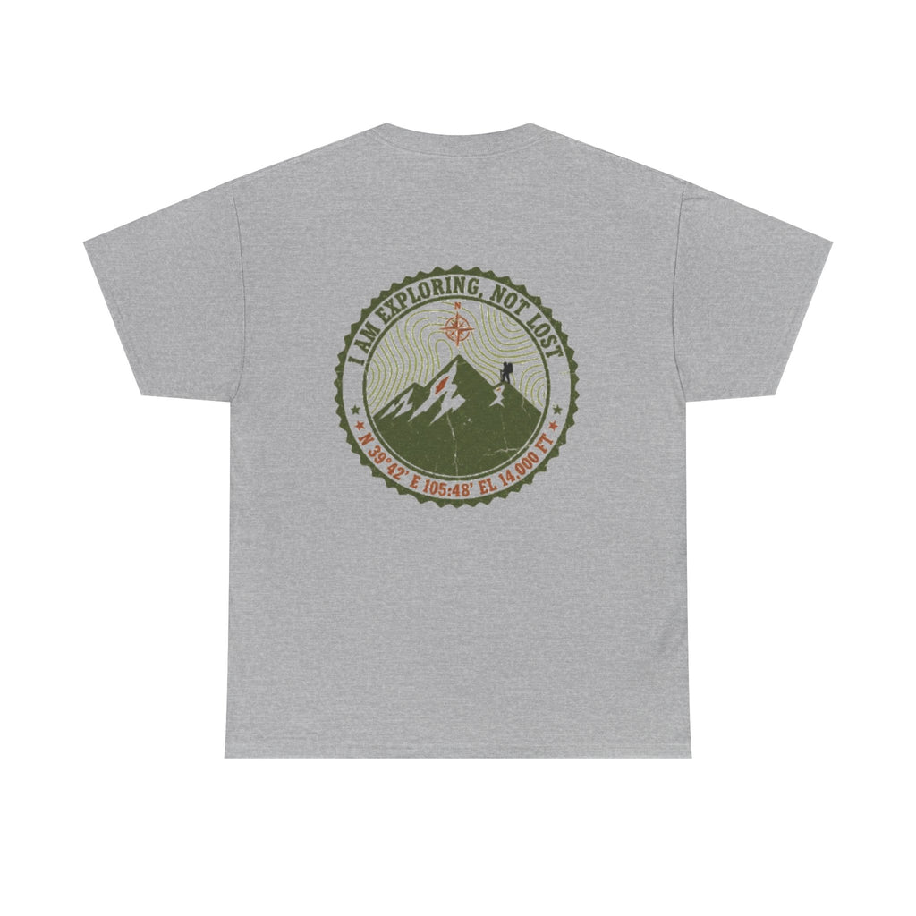 Adventure Logo Tee — "GALLUS" Mountain Badge Shirt (Exploring Not Lost)