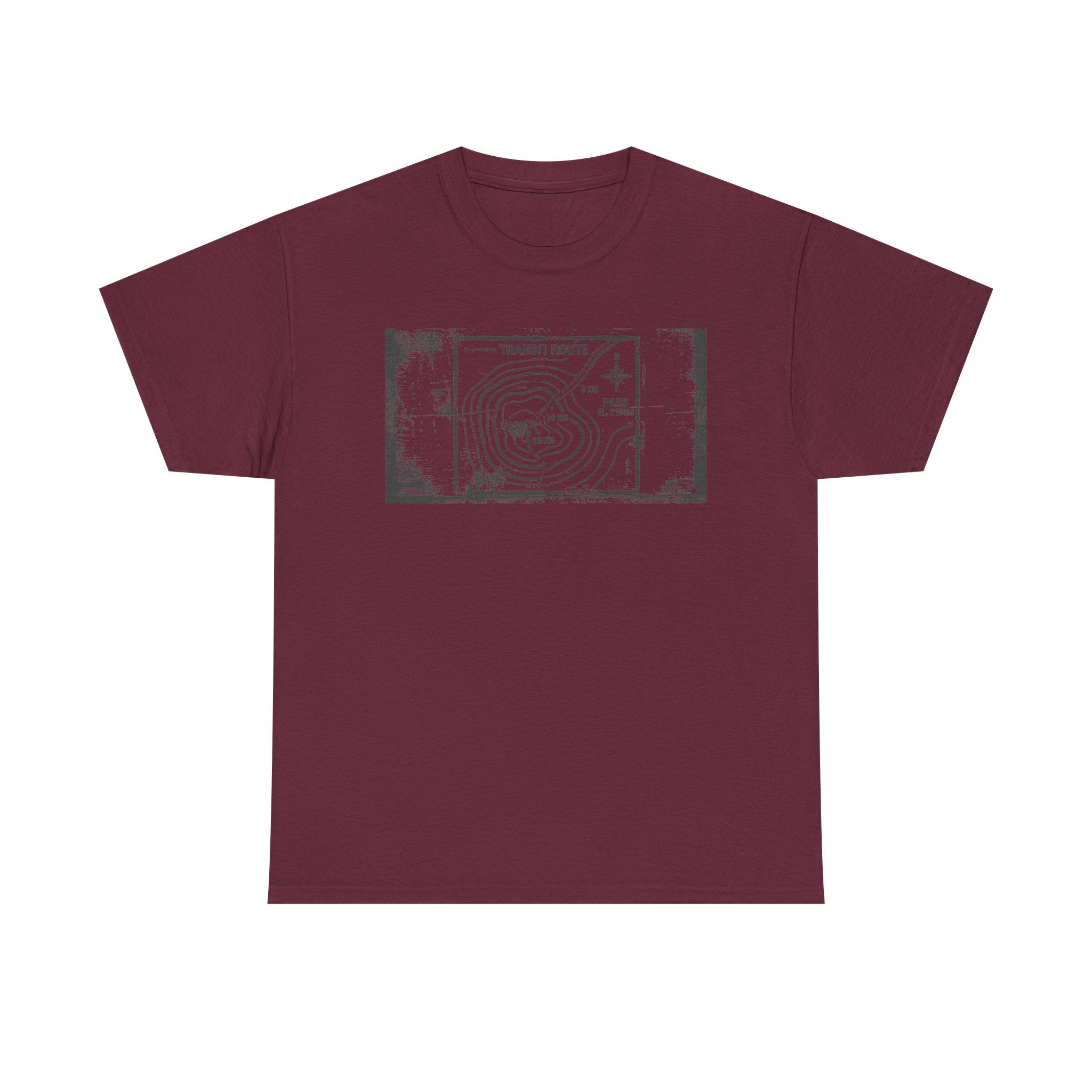 Retro Transit Route Adventure T-Shirt — Vintage Travel Map Graphic Tee