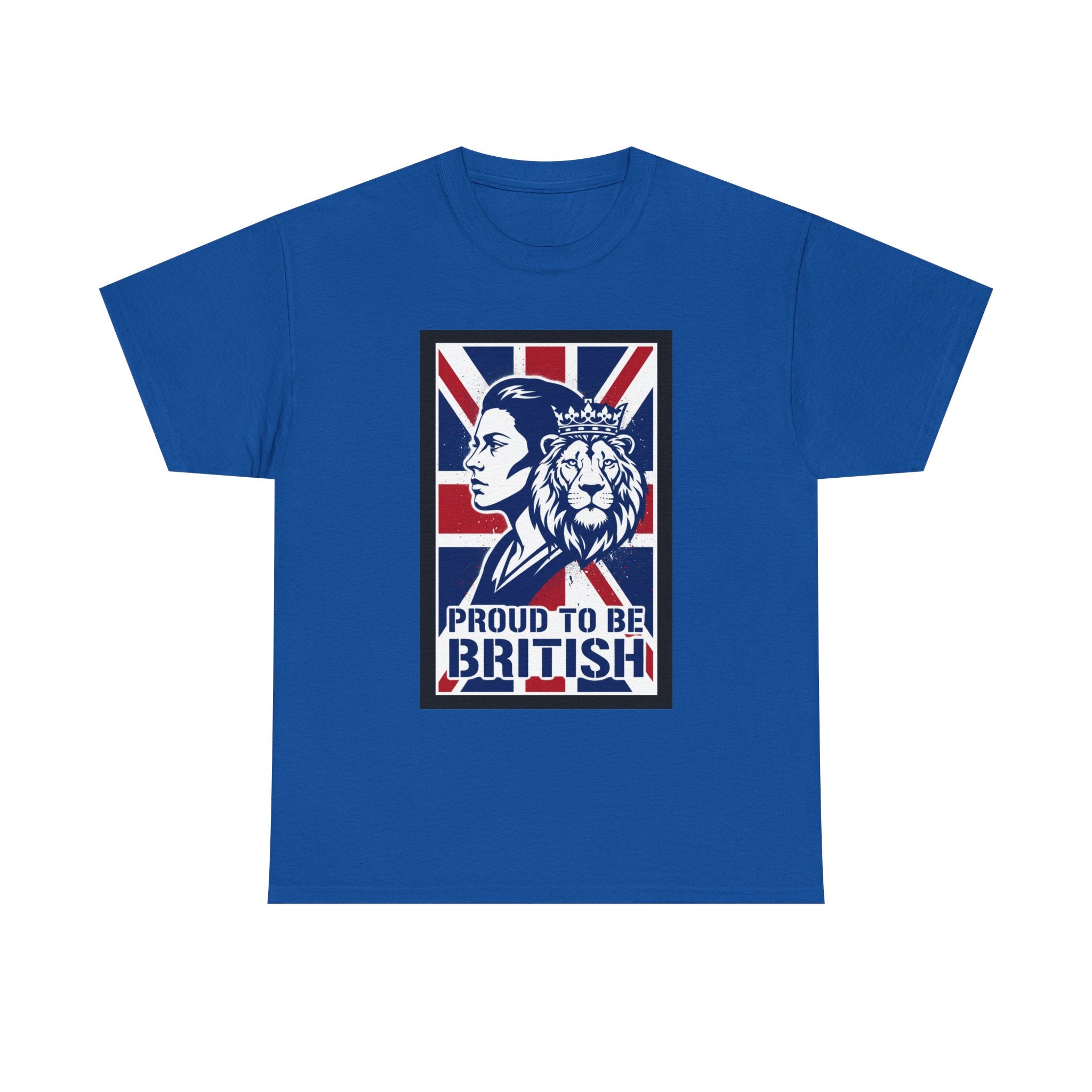 Proud to Be British T-Shirt – Union Jack Lion Graphic Tee
