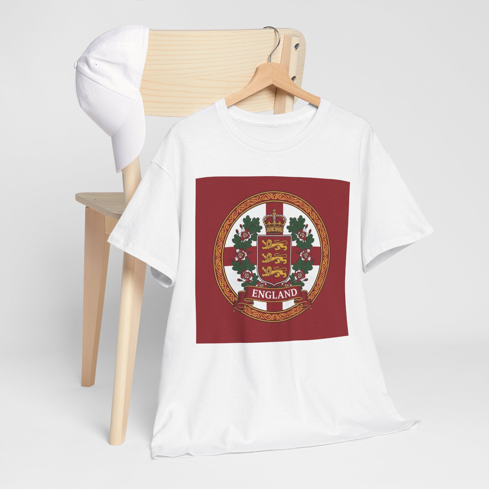 England Crest T-Shirt — Vintage Three Lions Football Tee