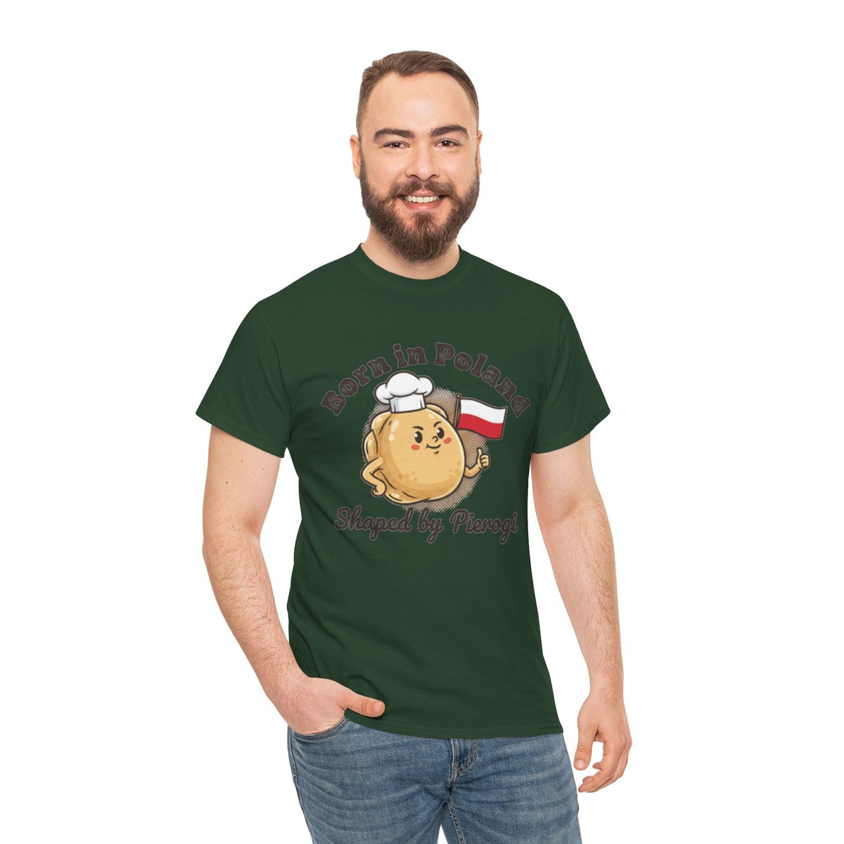 Born in Poland T-Shirt — Shaped by Pierogi Pride Tee — product image 7