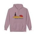 Bistro Français Hoodie — French Bistro Bread, Wine & Beret Graphic
