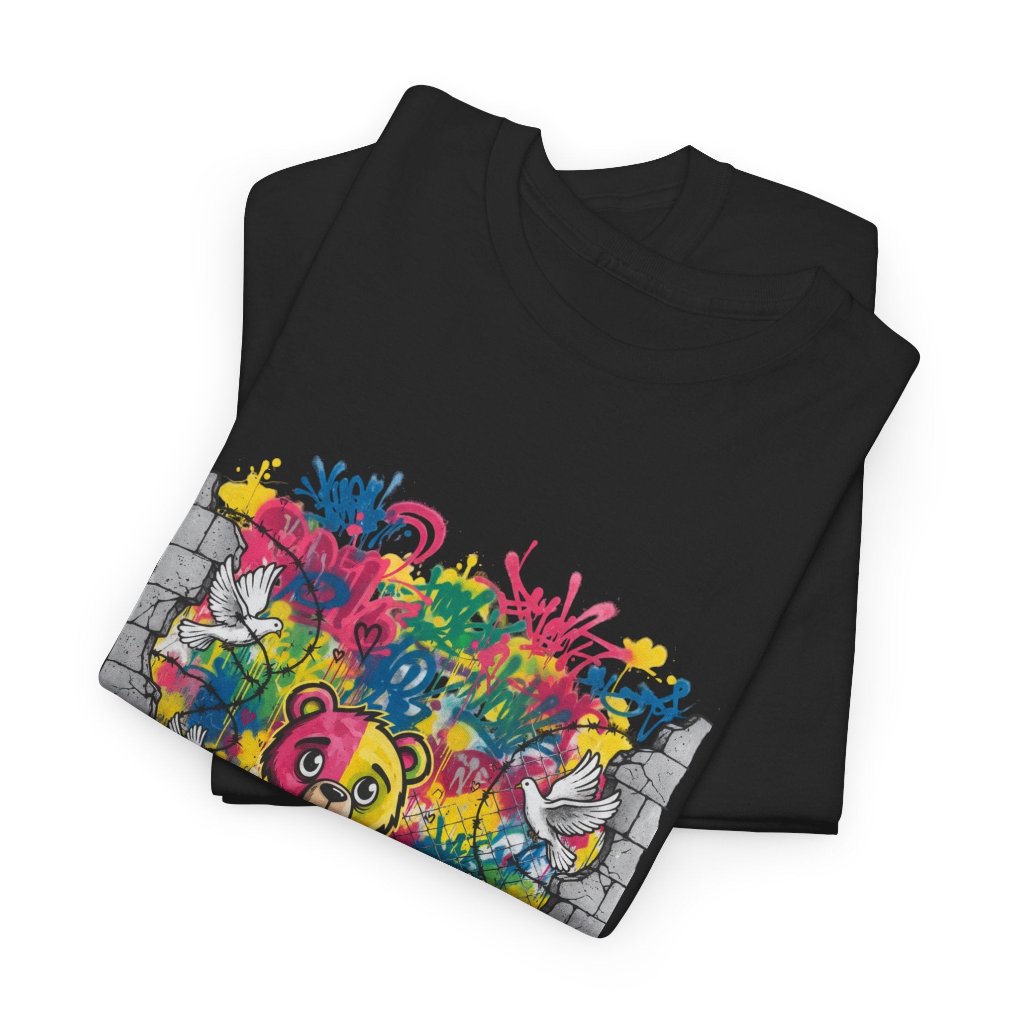 Graffiti Teddy Street Art T-Shirt — Colourful Bear Tee