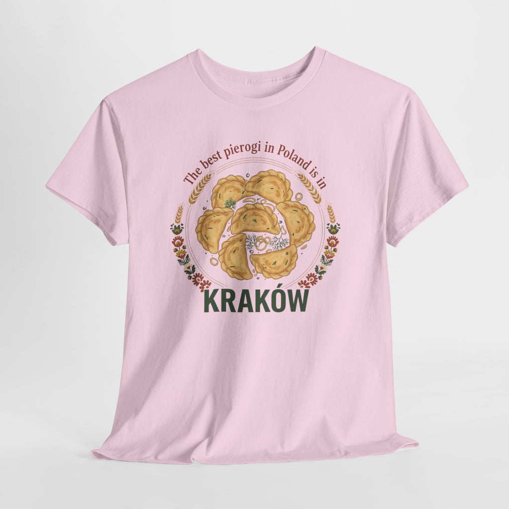 Kraków Pierogi Graphic Tee — "The best pierogi in Poland is in KRAKÓW" T-Shirt