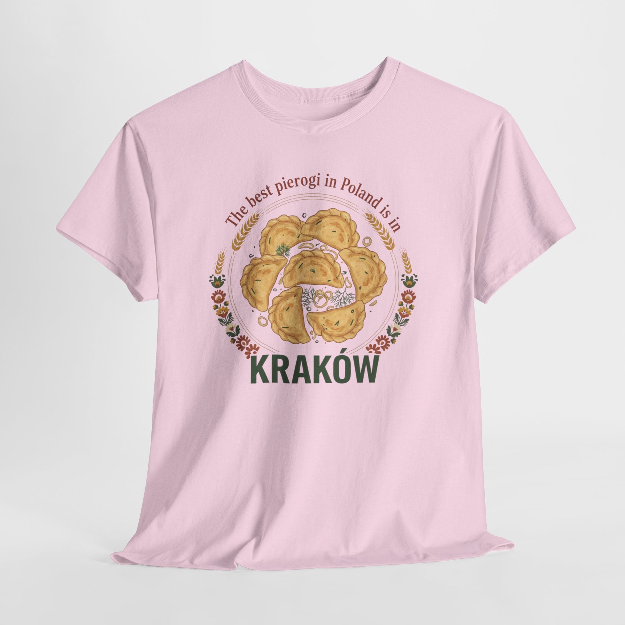 Kraków Pierogi Graphic Tee — "The best pierogi in Poland is in KRAKÓW" T-Shirt