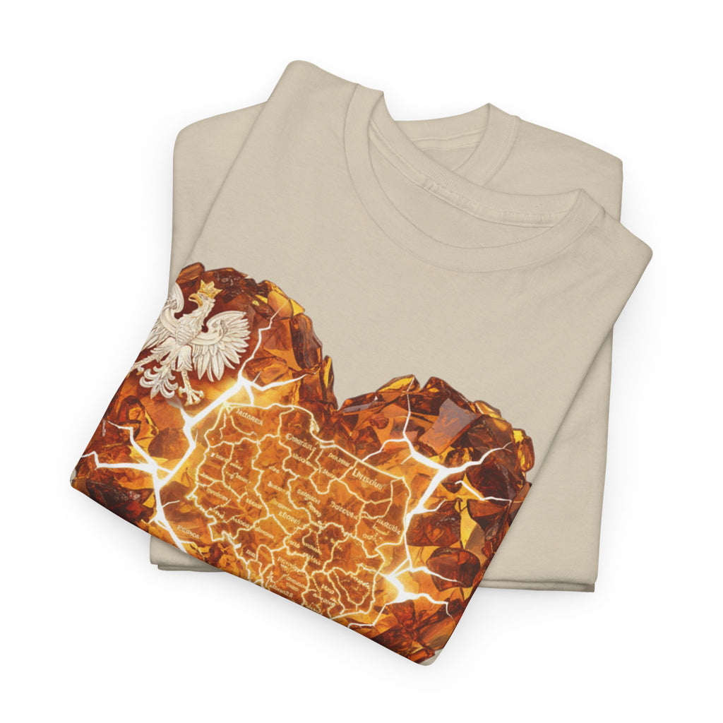 Polish Pride Heart Flame Tee | Polska Heritage T-Shirt