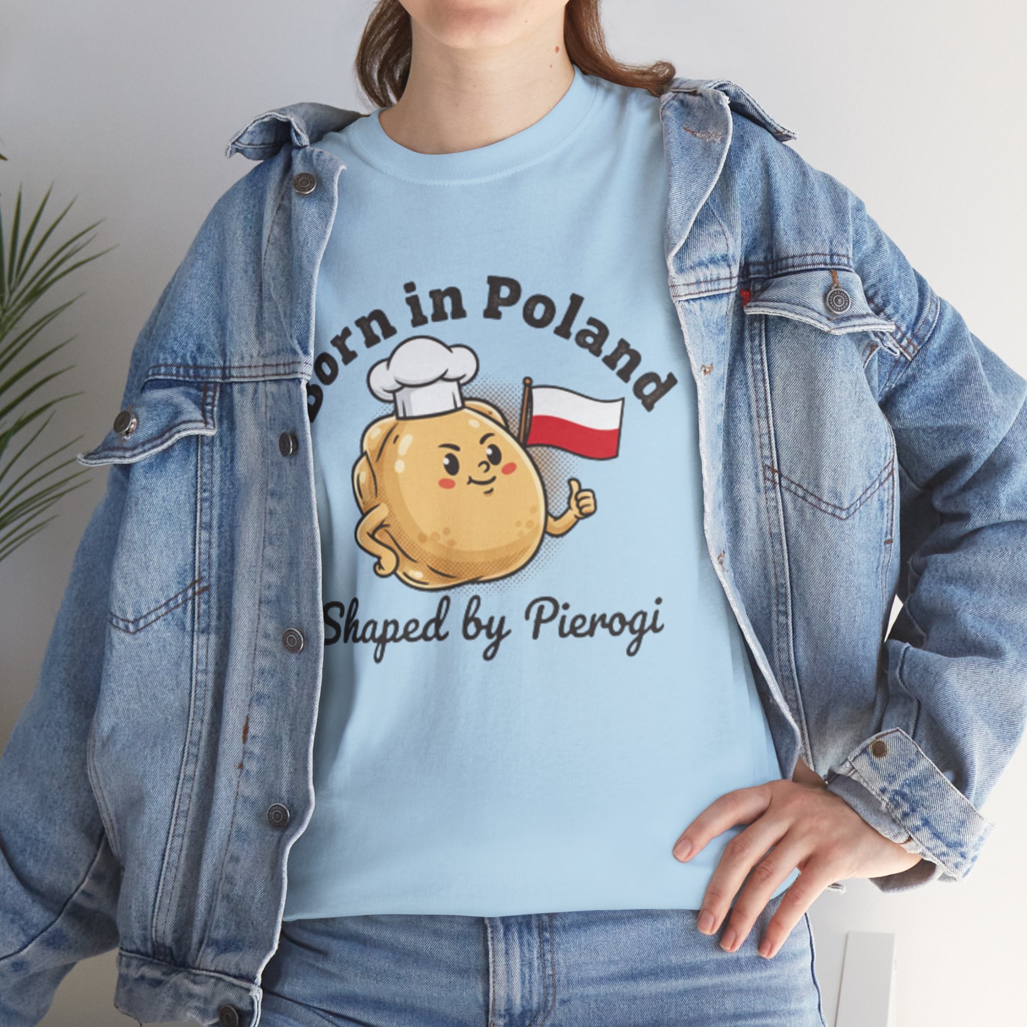 Born in Poland T-Shirt — "Shaped by Pierogi" Polish Pride Tee