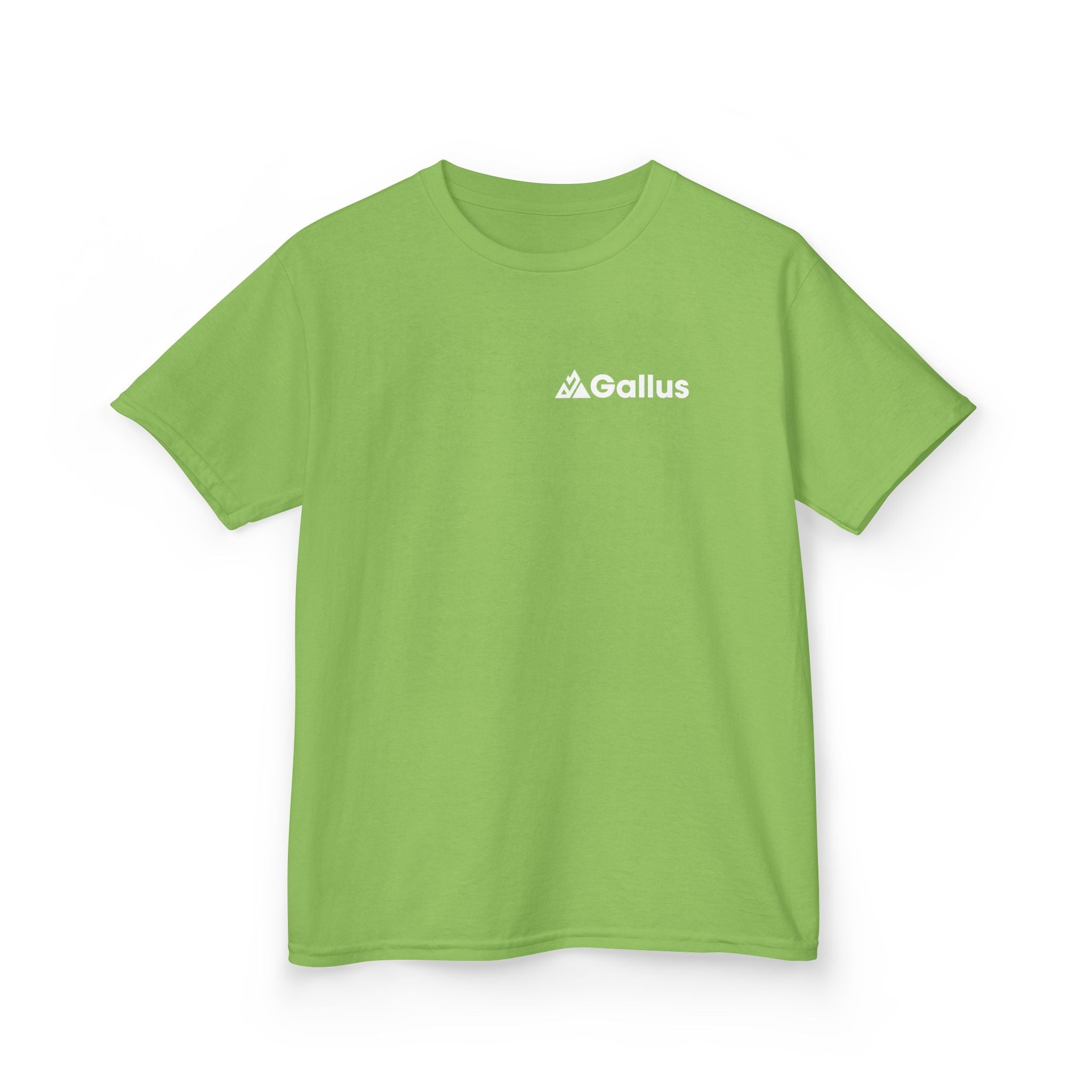 Kids Tee — "Follow the Leader" Adventure Graphic (Gallus Logo)