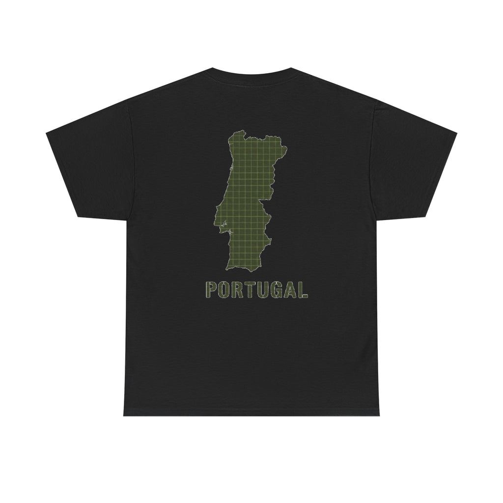 Portugal Map T-Shirt — Vintage Green Grid Portugal Tee