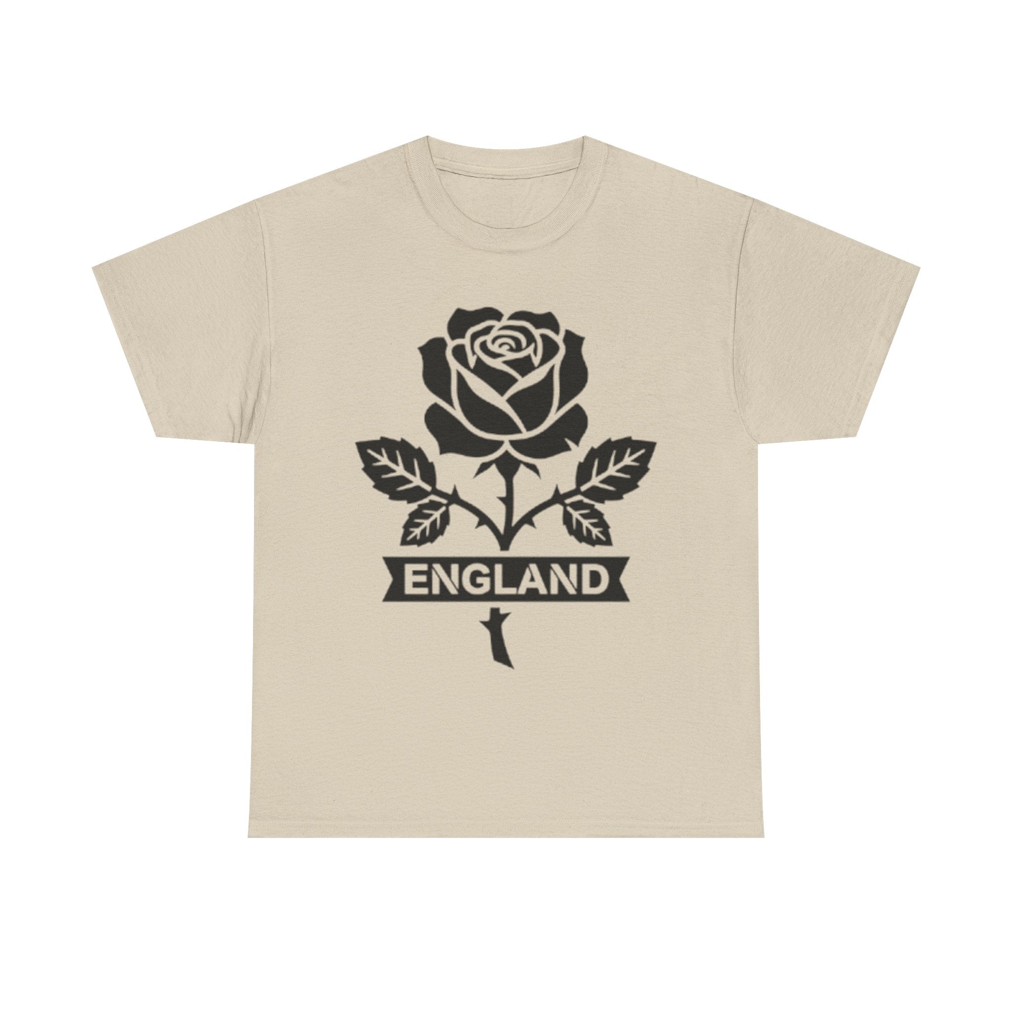 England Rose T-Shirt — Vintage Black Floral England Tee