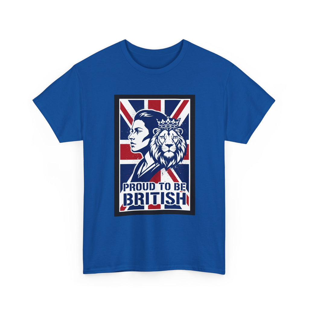 Proud to Be British T-Shirt – Union Jack Lion Graphic Tee