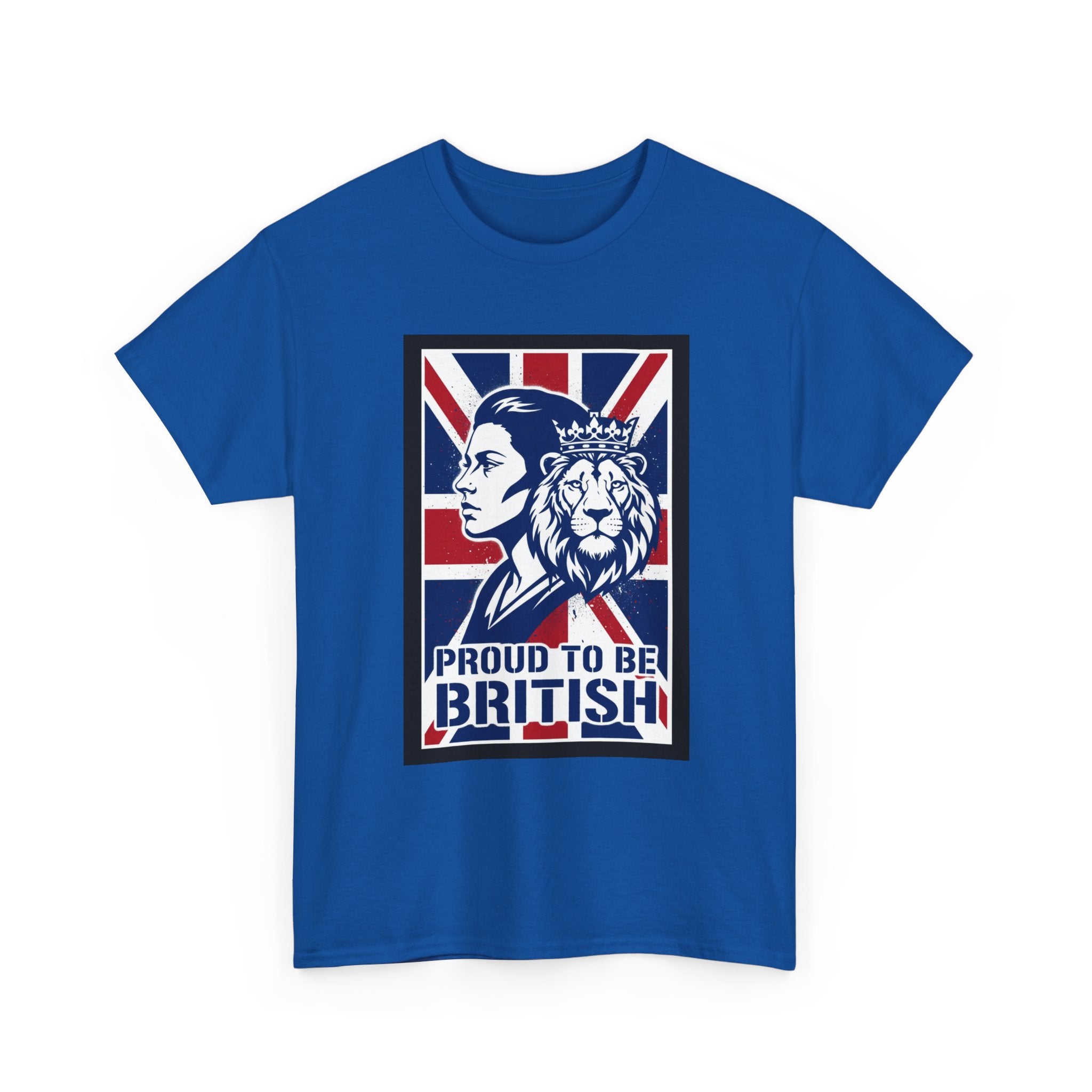 Proud to Be British T-Shirt – Union Jack Lion Graphic Tee