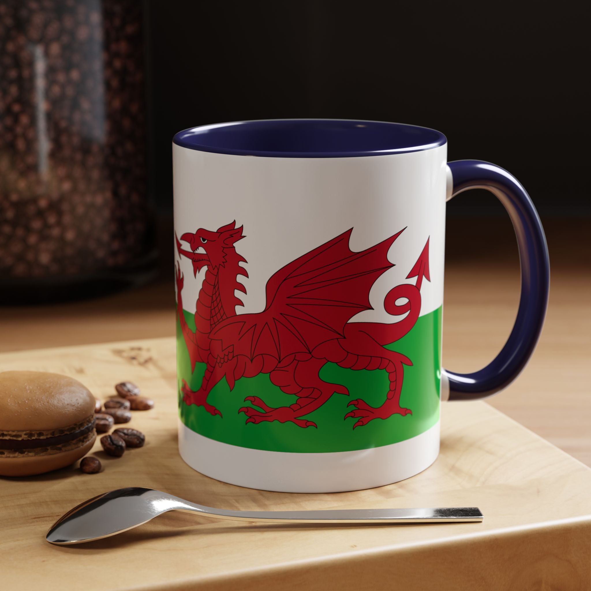 Wales Flag Accent Coffee Mug (11/15oz) – Red Welsh Dragon Tea & Coffee Cup