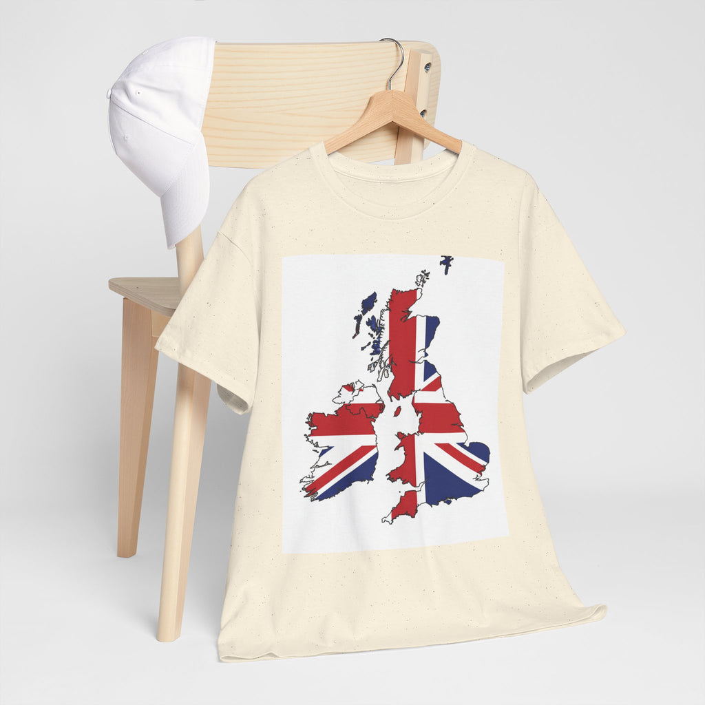 UK Map Flag T-Shirt — British Union Jack Graphic Tee