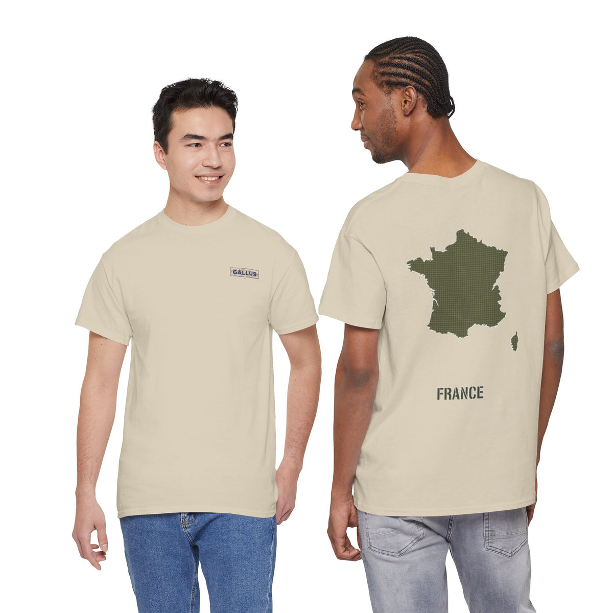 France map grunge outline travel T-shirt