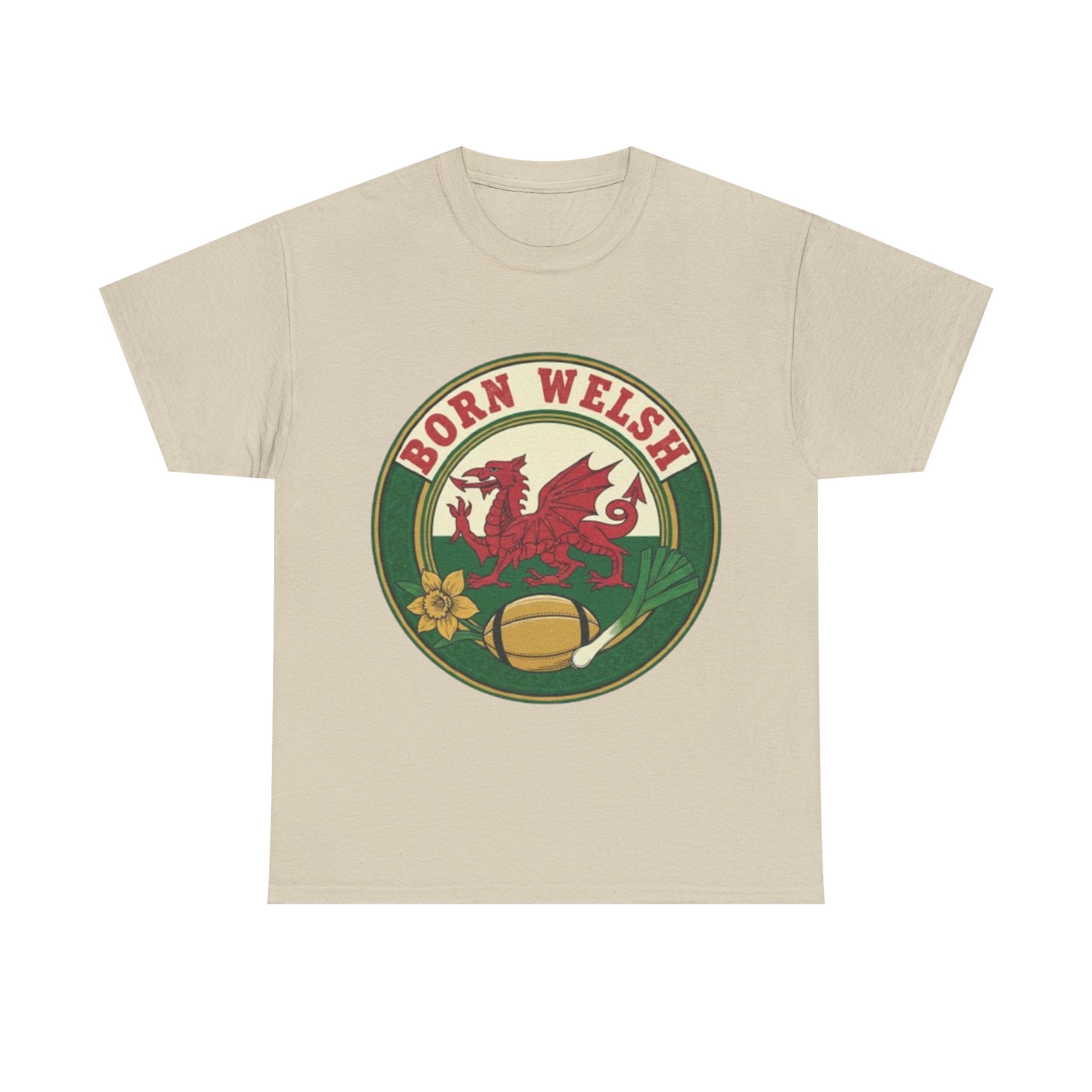 Born Welsh T-Shirt — Retro Welsh Dragon Heritage Tee