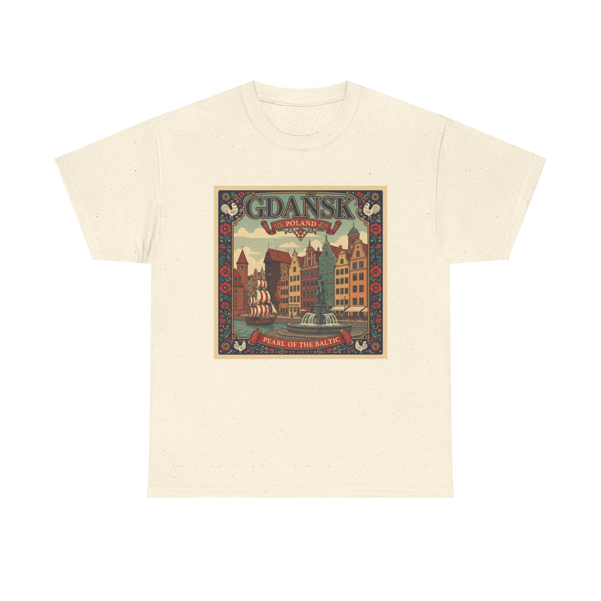 Gdańsk Vintage Travel Tee – Polish Harbor Retro Poster T‑Shirt